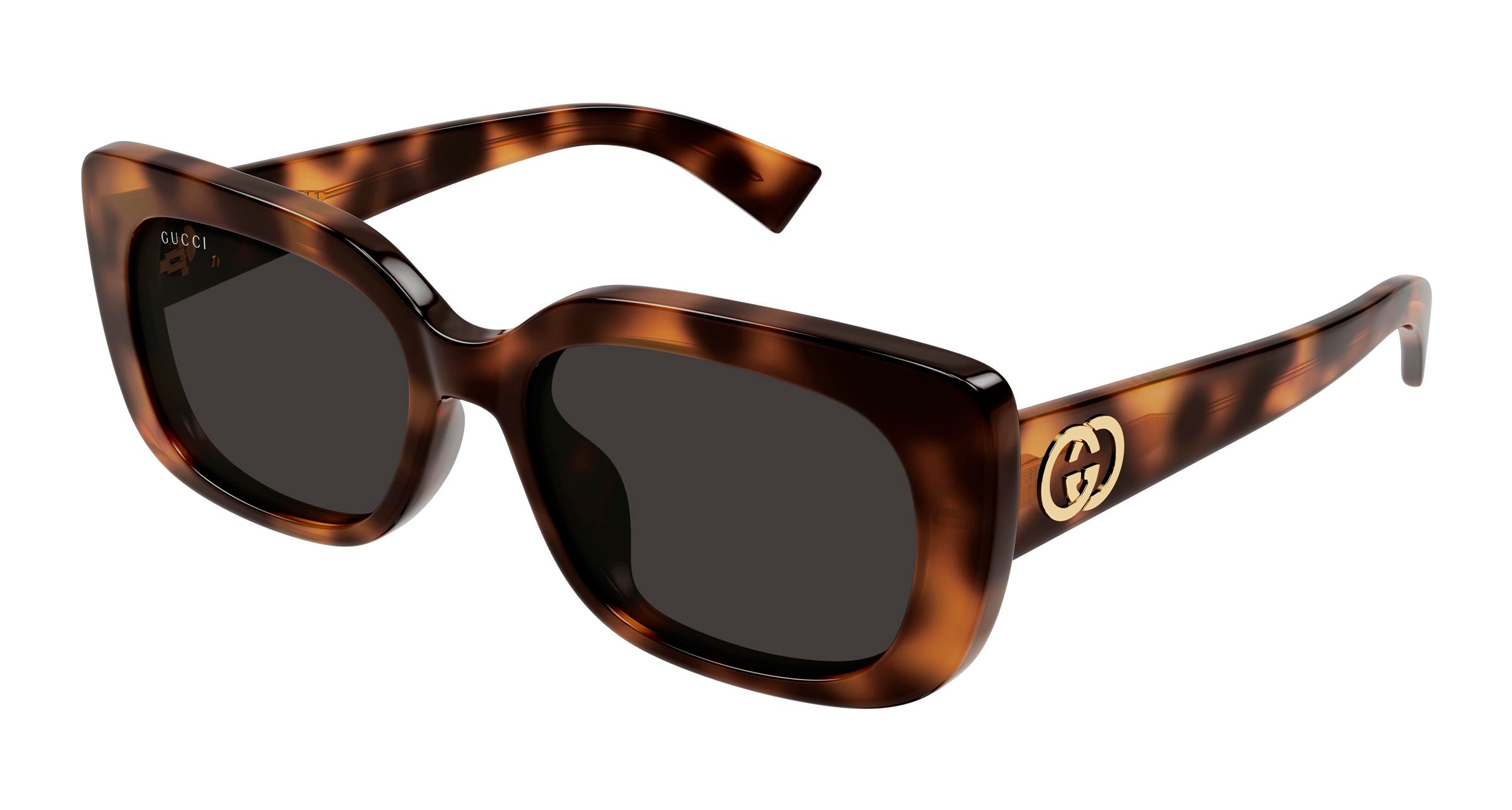 Gucci Donna Gucci GG1979SK 002 Occhiali da sole Acetato Havana Grigio Squadrata Gucci Donna Gucci GG1979SK 002 Occhiali da sole Acetato Havana Grigio Squadrata