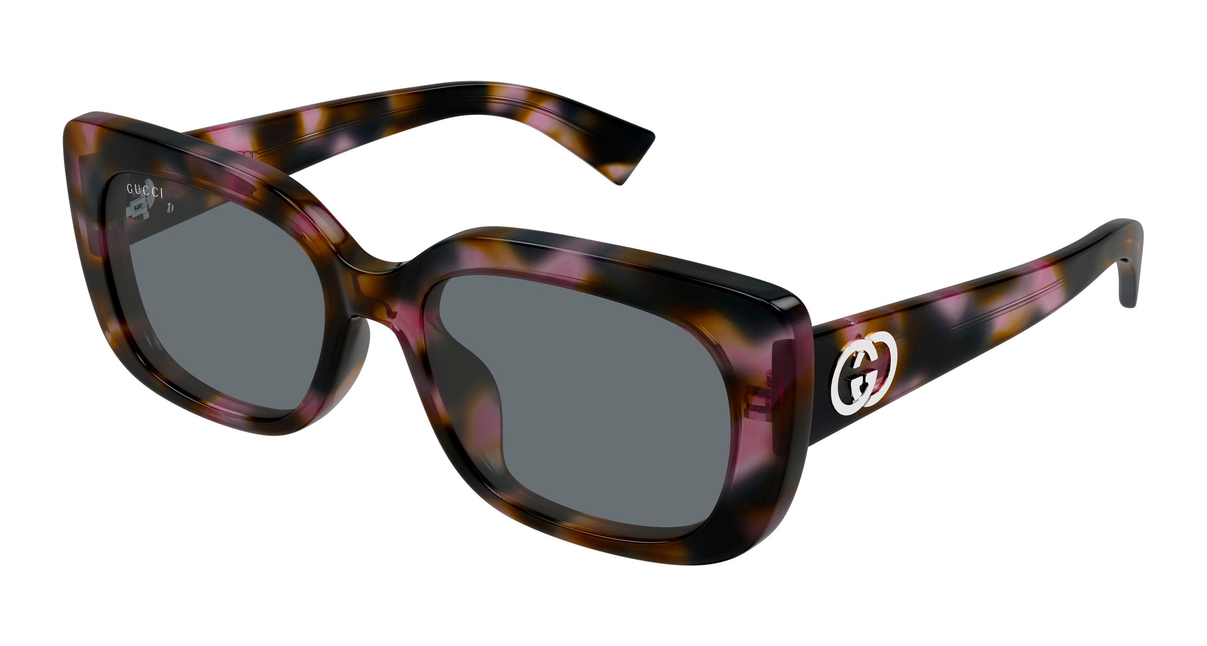 Gucci Donna Gucci GG1979SK 003 Occhiali da sole Acetato Havana Grigio Squadrata Gucci Donna Gucci GG1979SK 003 Occhiali da sole Acetato Havana Grigio Squadrata