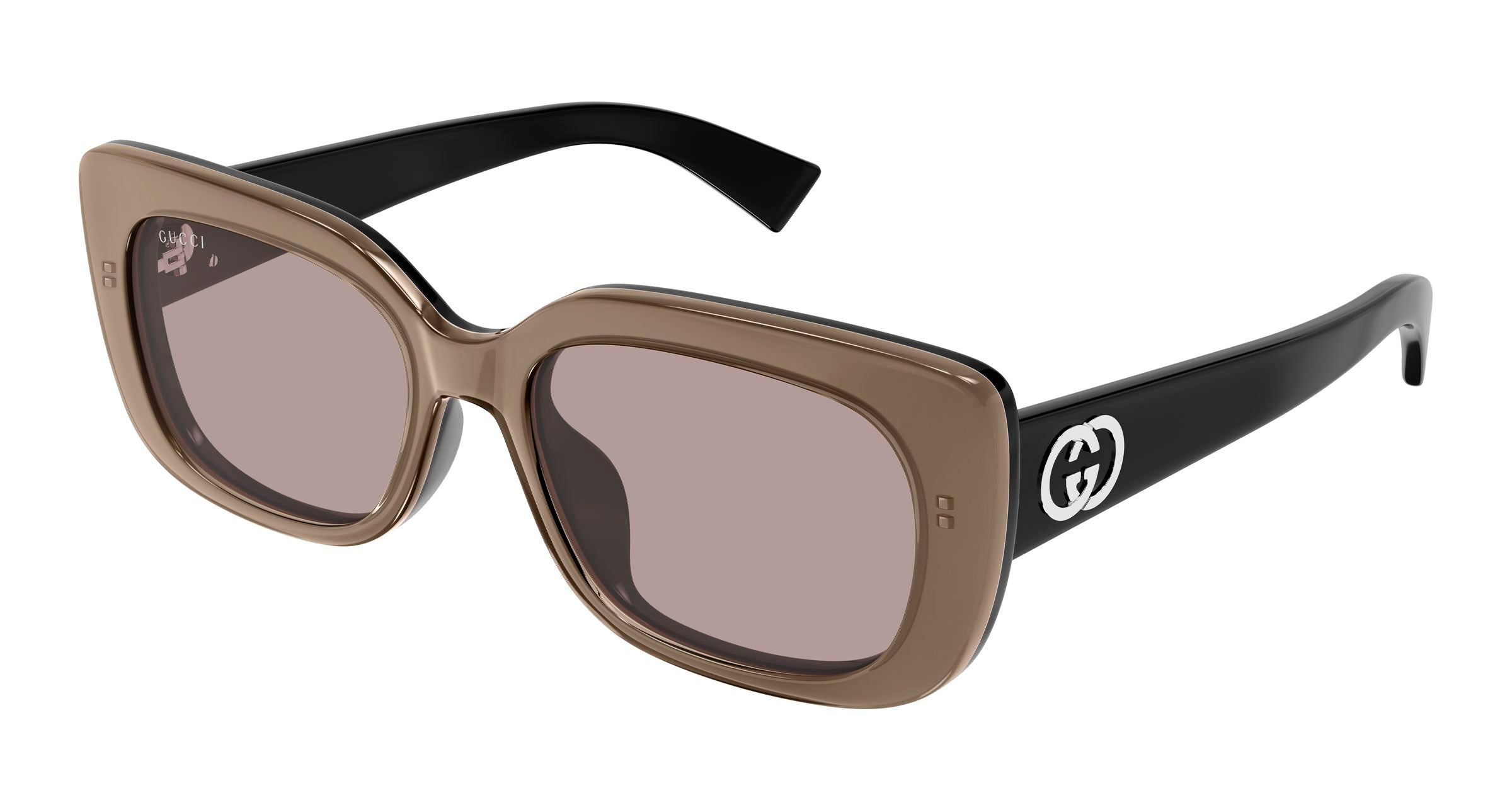 Gucci Donna Gucci GG1979SK 004 Occhiali da sole Acetato Marrone Marrone Squadrata Gucci Donna Gucci GG1979SK 004 Occhiali da sole Acetato Marrone Marrone Squadrata
