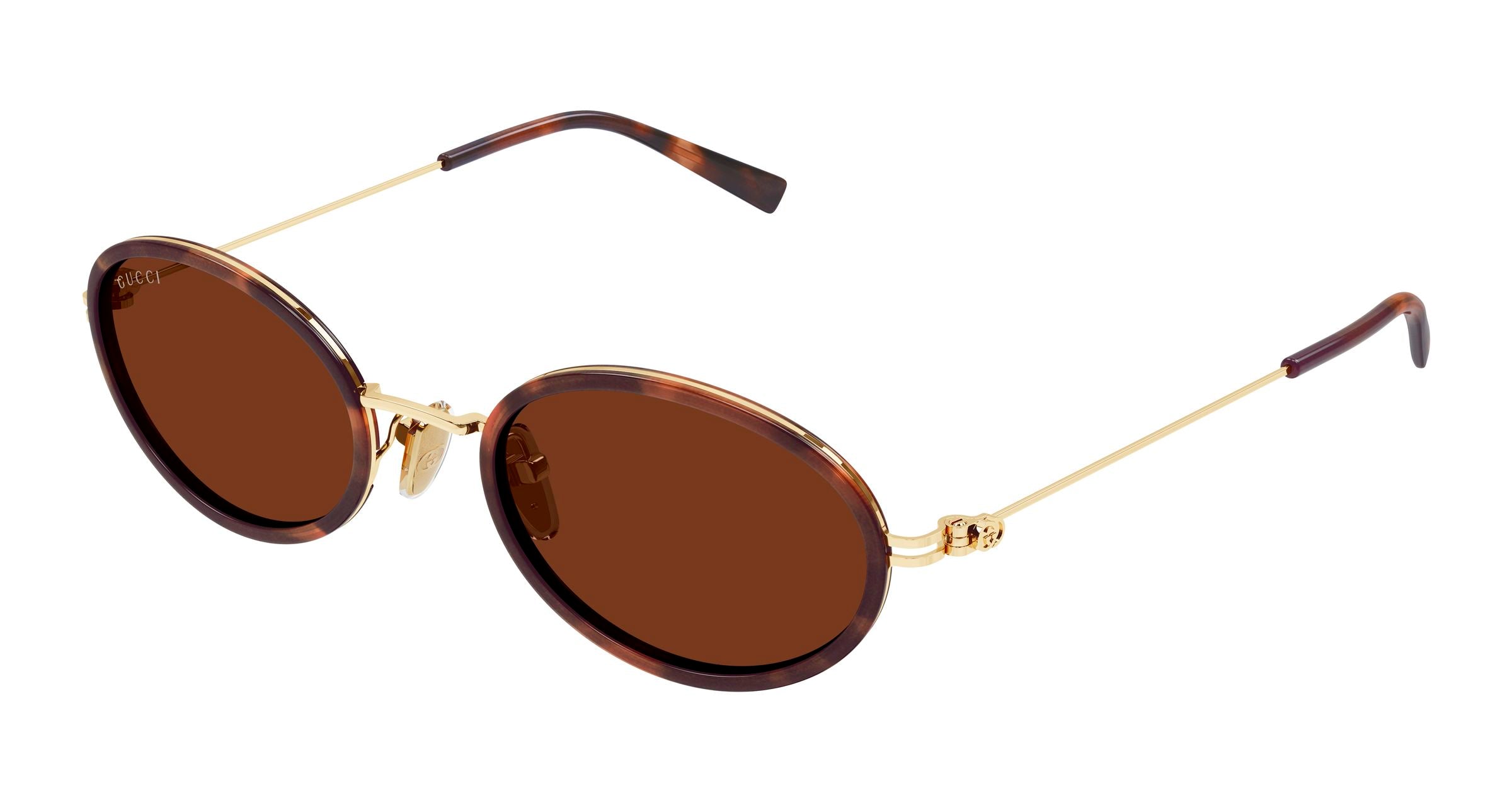 Gucci Donna Gucci GG1980S 002 Occhiali da sole Iniettato Havana Marrone Rotonda Gucci Donna Gucci GG1980S 002 Occhiali da sole Iniettato Havana Marrone Rotonda