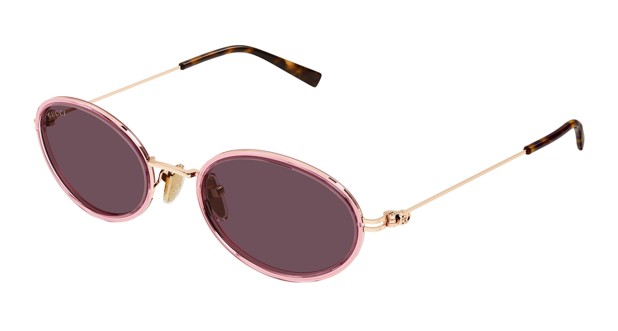 Gucci Donna Gucci GG1980S 003 Occhiali da sole Iniettato Rosa Viola Rotonda Gucci Donna Gucci GG1980S 003 Occhiali da sole Iniettato Rosa Viola Rotonda