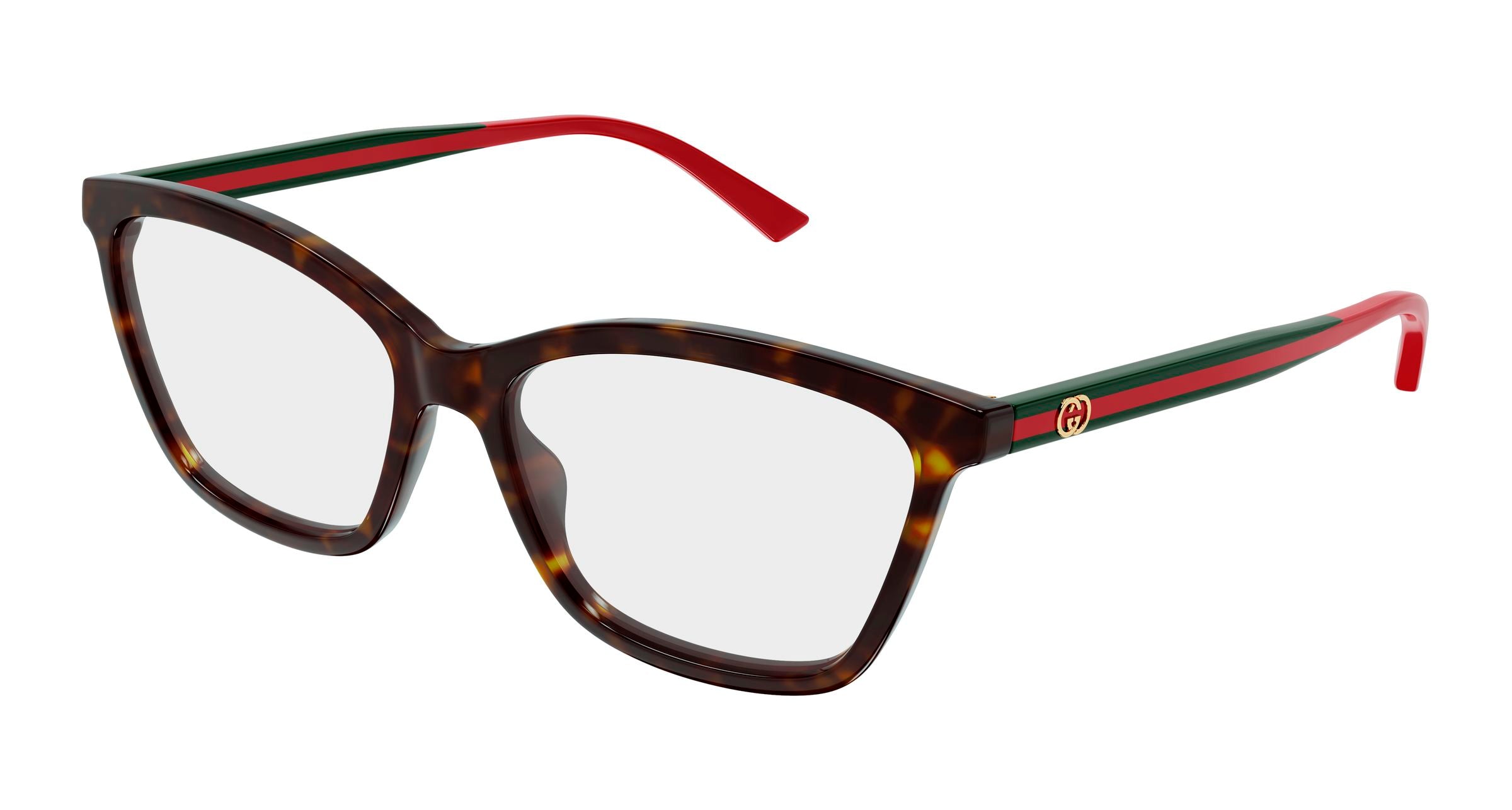 Gucci Donna Gucci GG1989O 002 Montature da vista Acetato Havana Trasparente Cat Eye