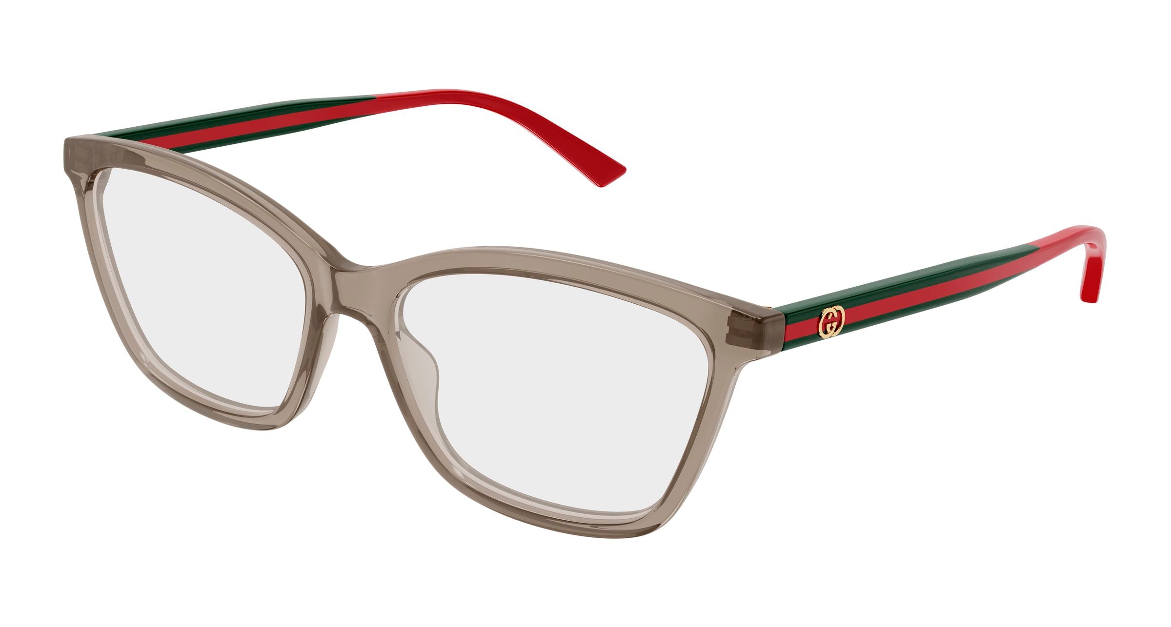 Gucci Donna Gucci GG1989O 003 Montature da vista Acetato Marrone Trasparente Cat Eye