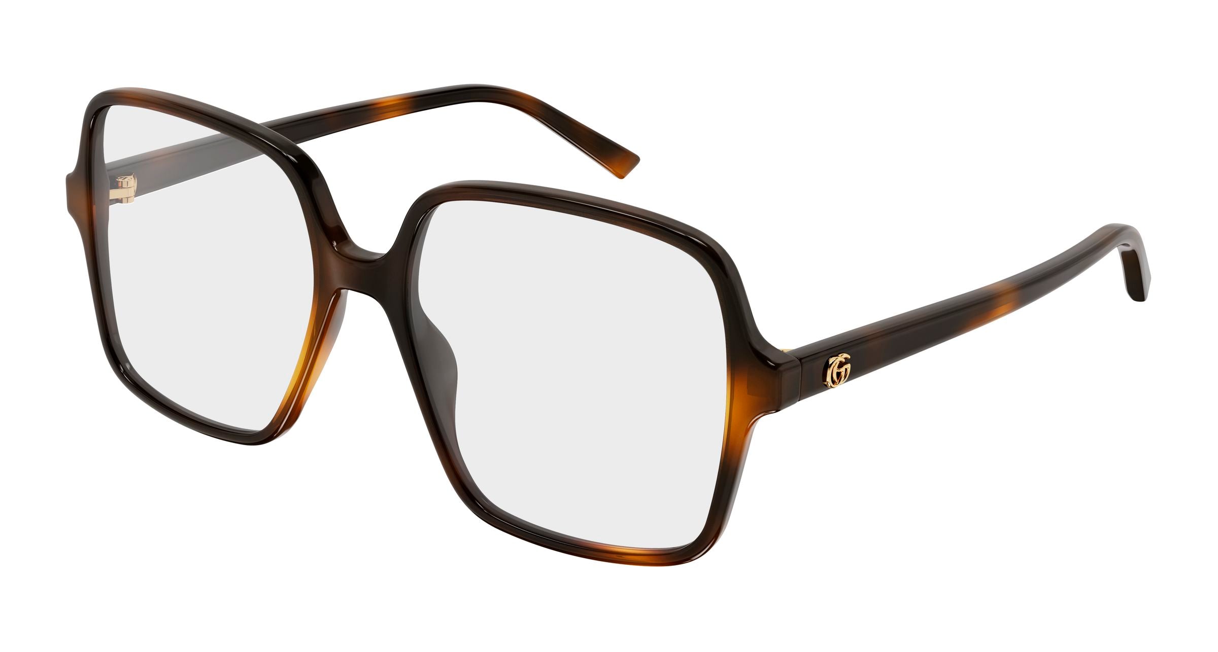 Gucci Donna Gucci GG1994O 002 Montature da vista Acetato Havana Trasparente Squadrata Gucci Donna Gucci GG1994O 002 Montature da vista Acetato Havana Trasparente Squadrata