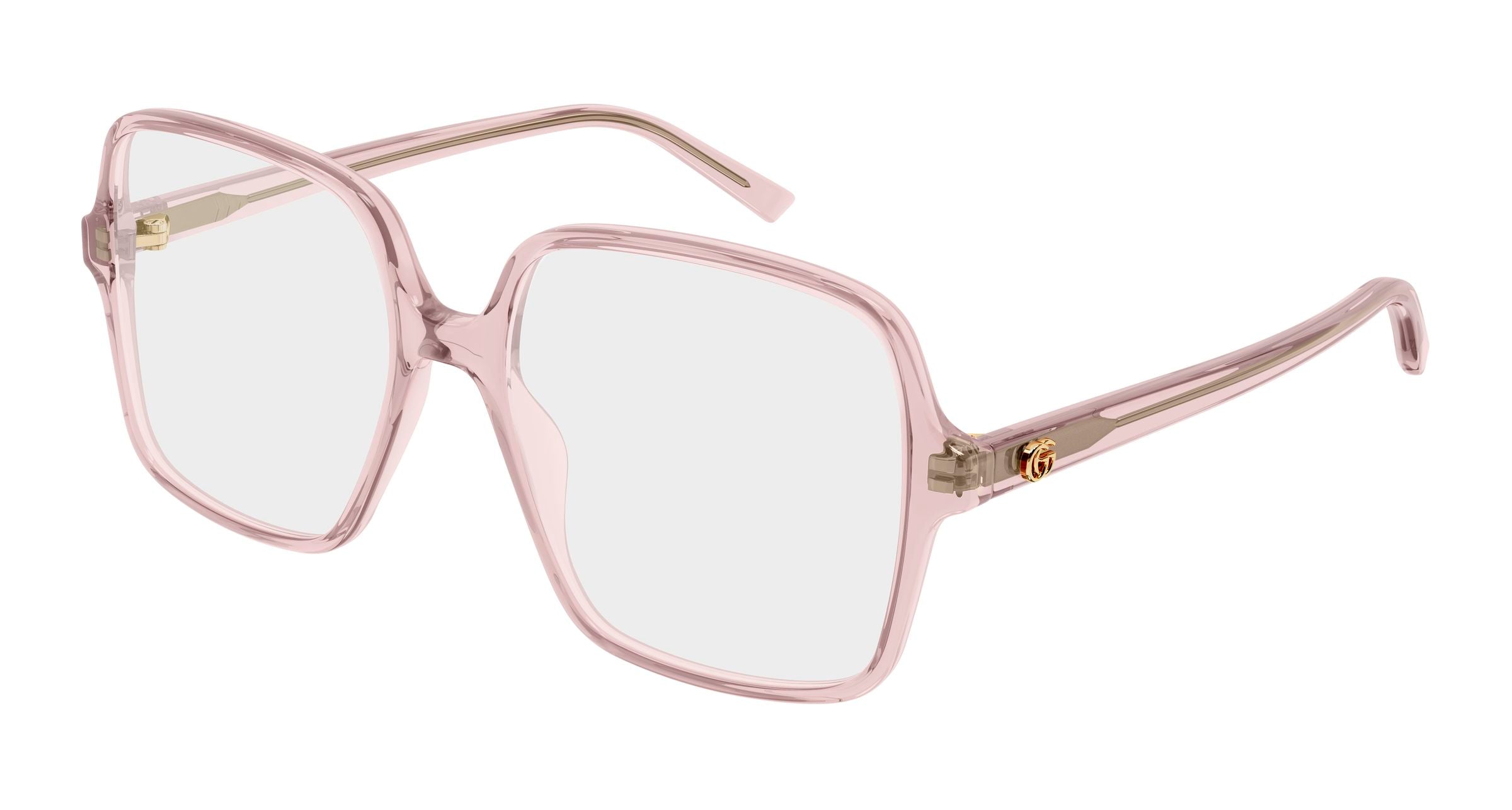 Gucci Donna Gucci GG1994O 003 Montature da vista Acetato Rosa Trasparente Squadrata