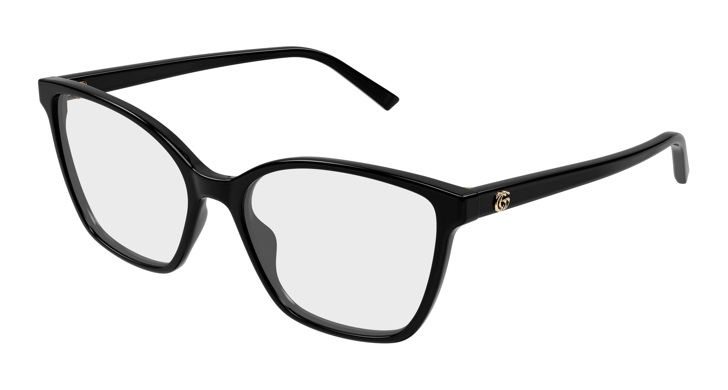 Gucci Donna Gucci GG1995O 005 Montature da vista Acetato Nero Trasparente Cat Eye