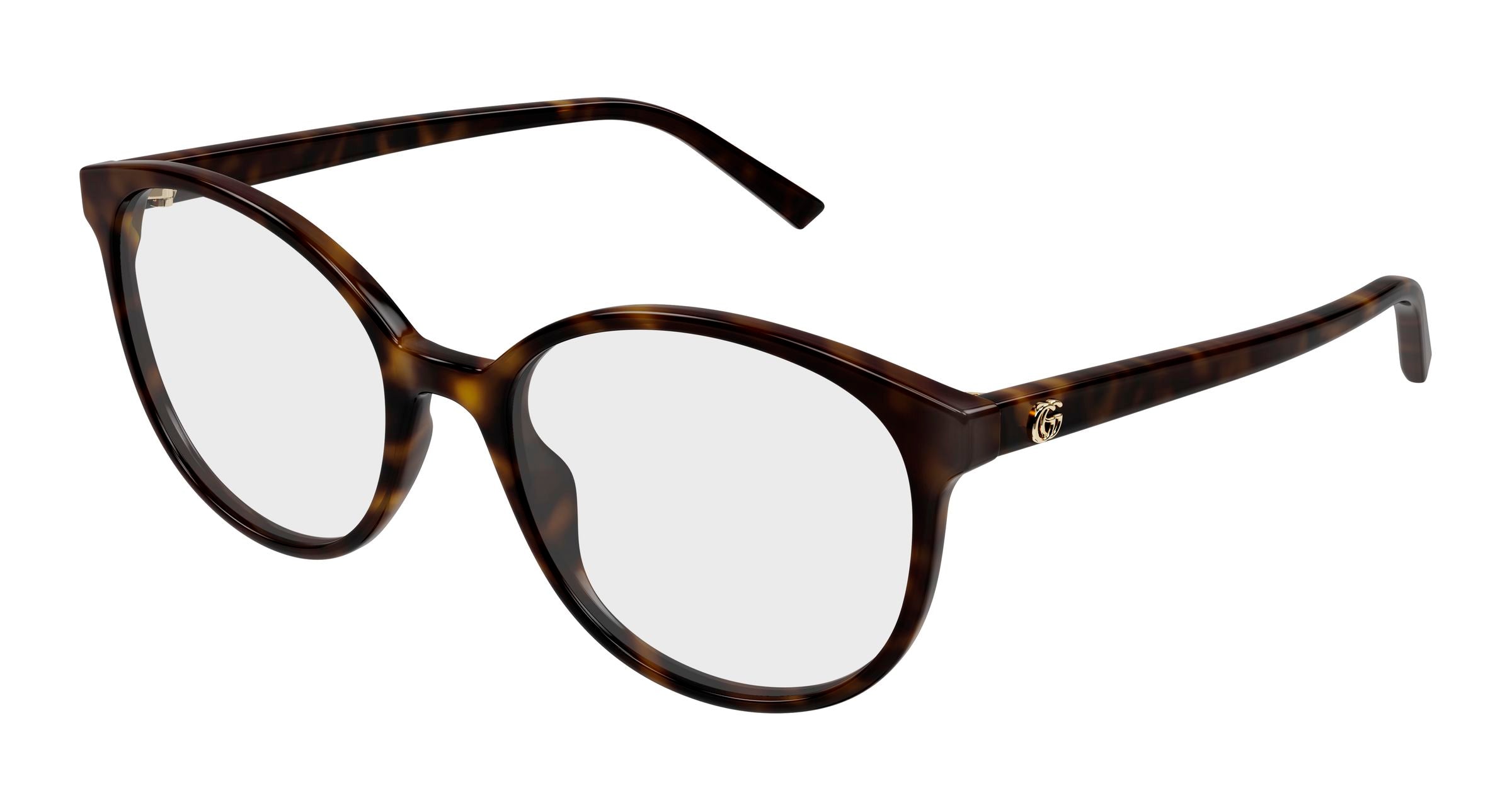 Gucci Donna Gucci GG1996O 002 Montature da vista Acetato Havana Trasparente Rotonda Gucci Donna Gucci GG1996O 002 Montature da vista Acetato Havana Trasparente Rotonda
