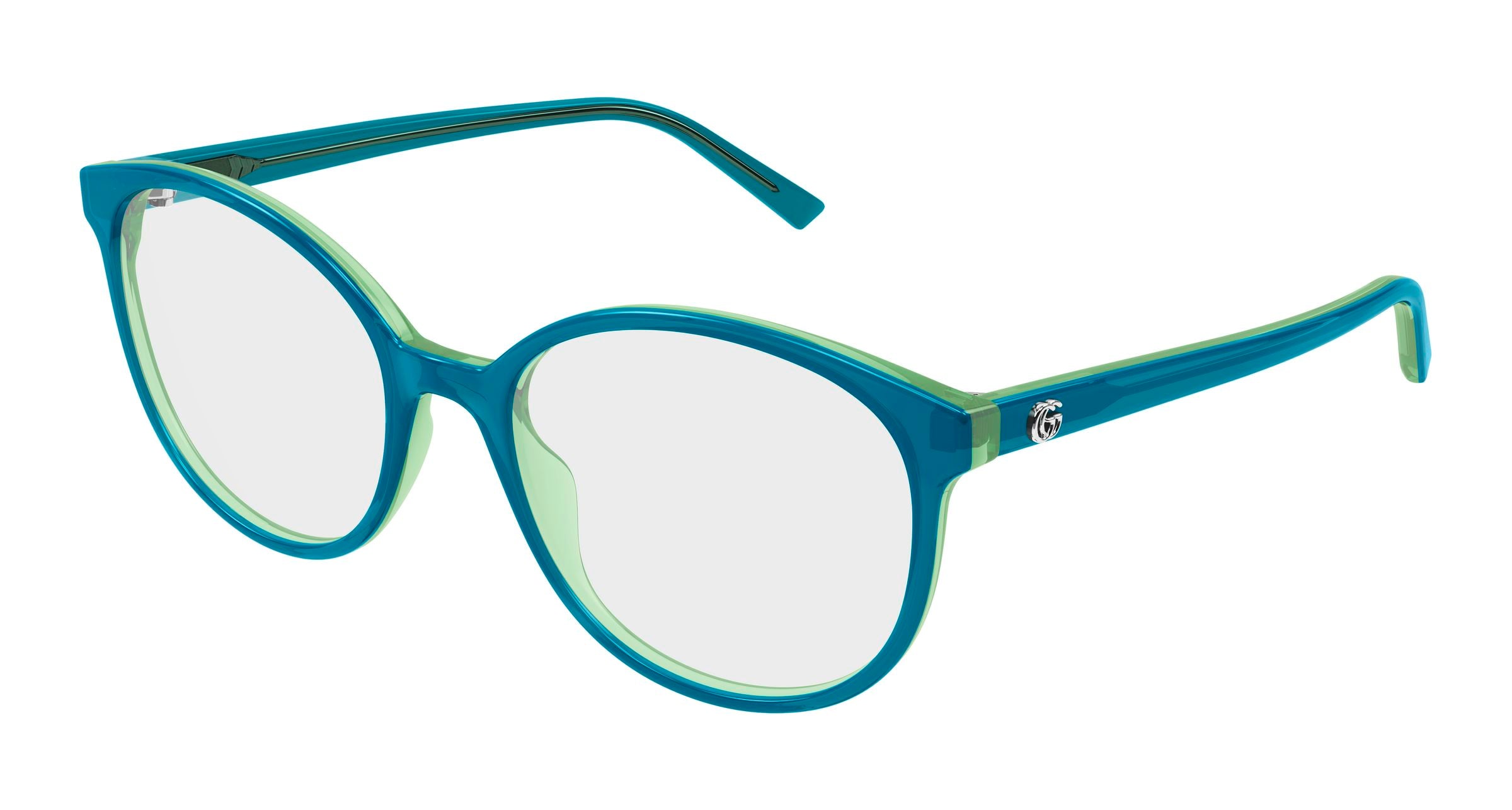 Gucci Donna Gucci GG1996O 004 Montature da vista Acetato Blu Trasparente Rotonda Gucci Donna Gucci GG1996O 004 Montature da vista Acetato Blu Trasparente Rotonda