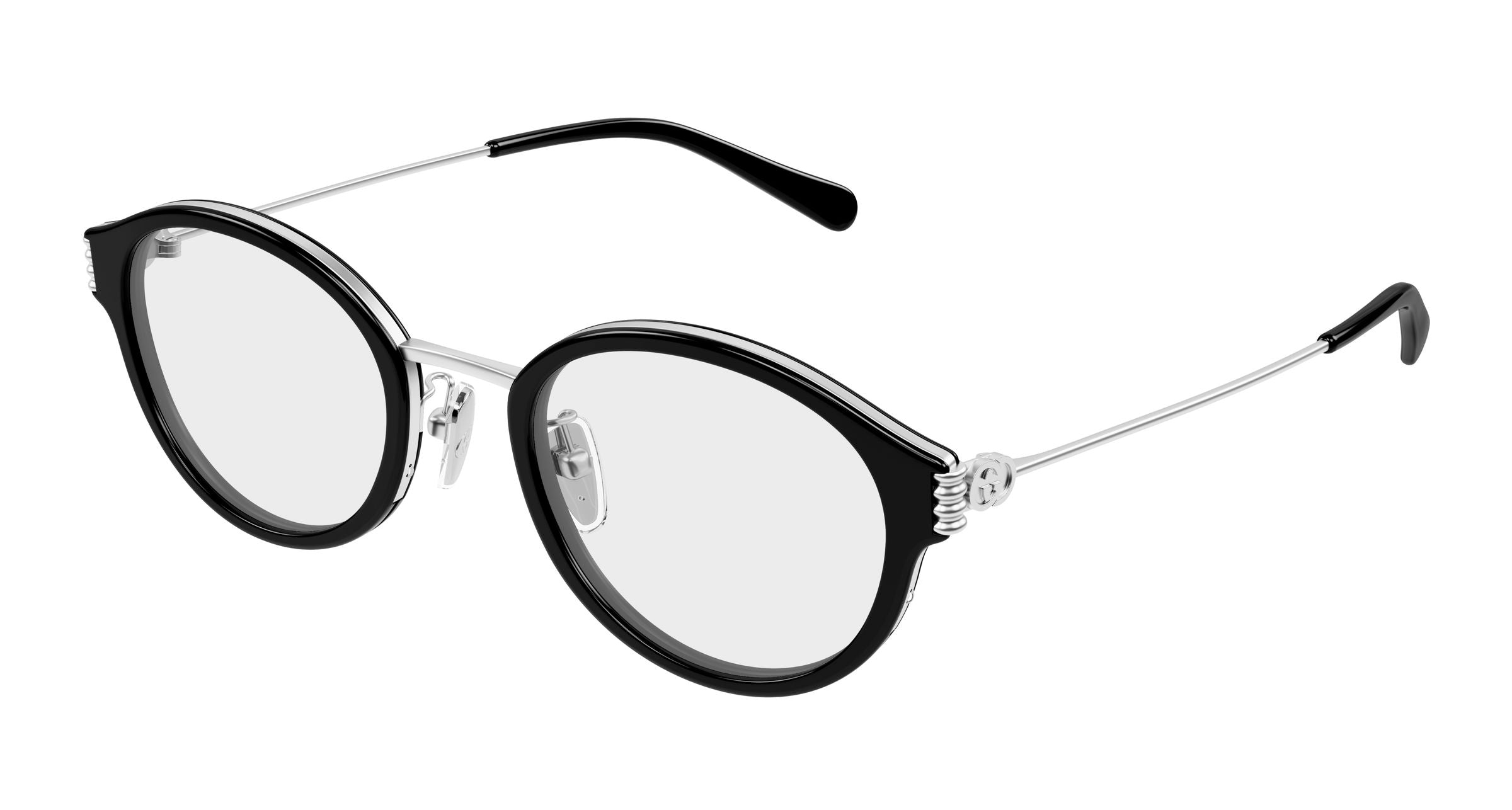 Gucci Donna Gucci GG1999OJ 001 Montature da vista Acetato Nero Trasparente Rotonda Gucci Donna Gucci GG1999OJ 001 Montature da vista Acetato Nero Trasparente Rotonda