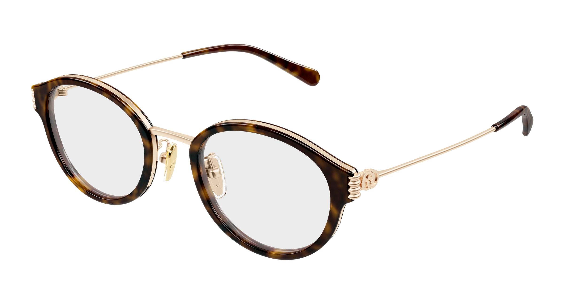 Gucci Donna Gucci GG1999OJ 002 Montature da vista Acetato Havana Trasparente Rotonda Gucci Donna Gucci GG1999OJ 002 Montature da vista Acetato Havana Trasparente Rotonda