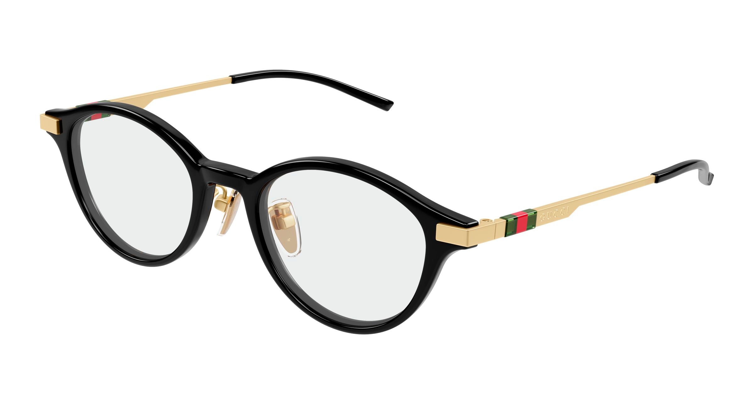 Gucci Donna Gucci GG2000OJ 001 Montature da vista Acetato Nero Trasparente Rotonda Gucci Donna Gucci GG2000OJ 001 Montature da vista Acetato Nero Trasparente Rotonda