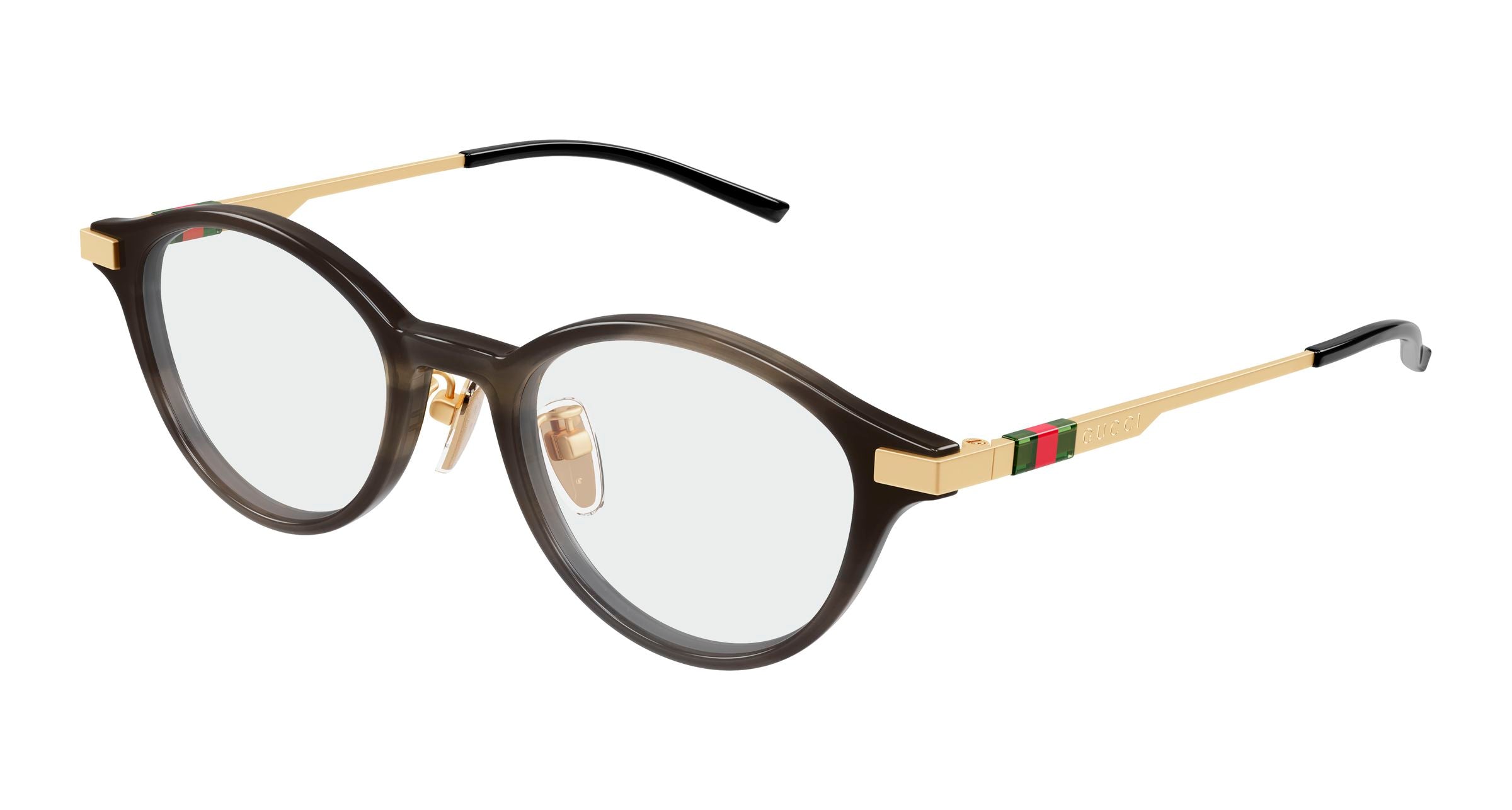 Gucci Donna Gucci GG2000OJ 004 Montature da vista Acetato Havana Trasparente Rotonda Gucci Donna Gucci GG2000OJ 004 Montature da vista Acetato Havana Trasparente Rotonda