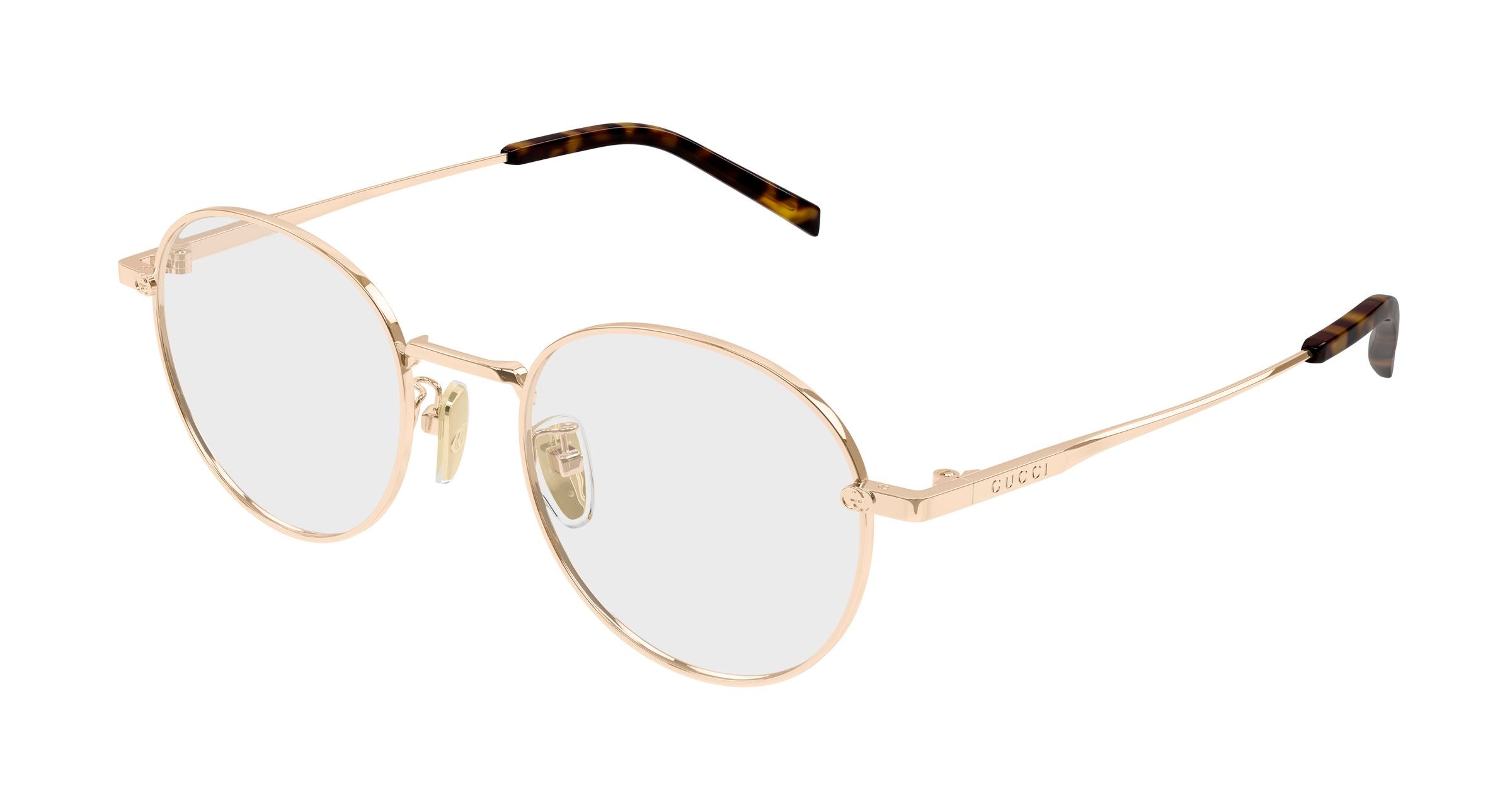 Gucci Donna Gucci GG2004OA 001 Montature da vista Metallo Oro Trasparente Rotonda