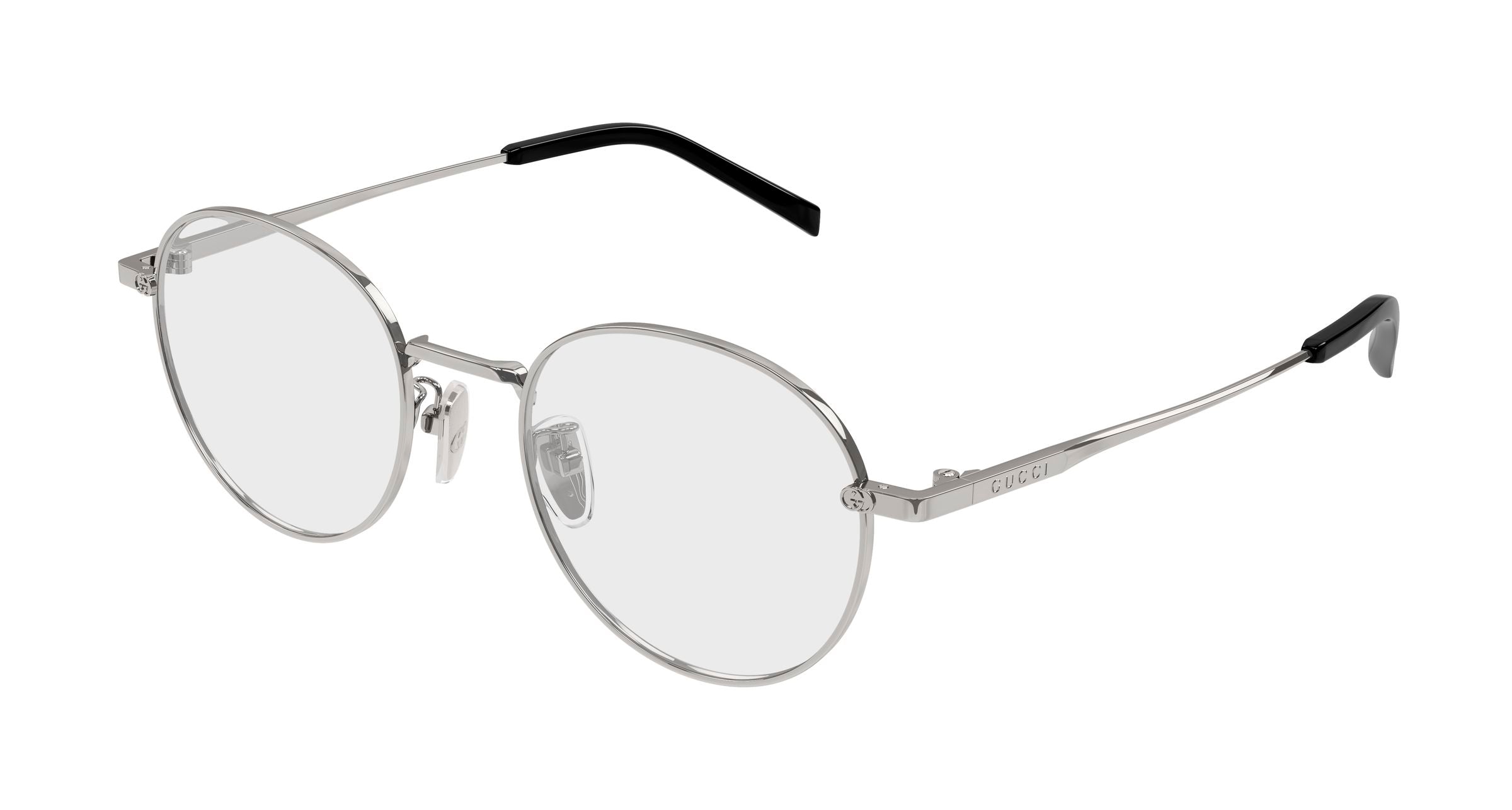 Gucci Donna Gucci GG2004OA 003 Montature da vista Metallo Rutenio Trasparente Rotonda