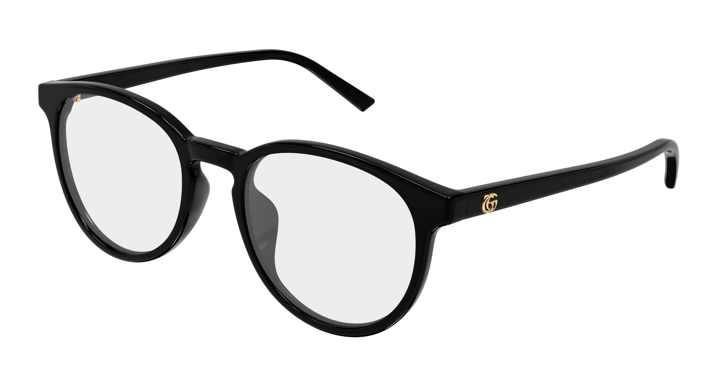 Gucci Donna Gucci GG2005OA 001 Montature da vista Acetato Nero Trasparente Rotonda