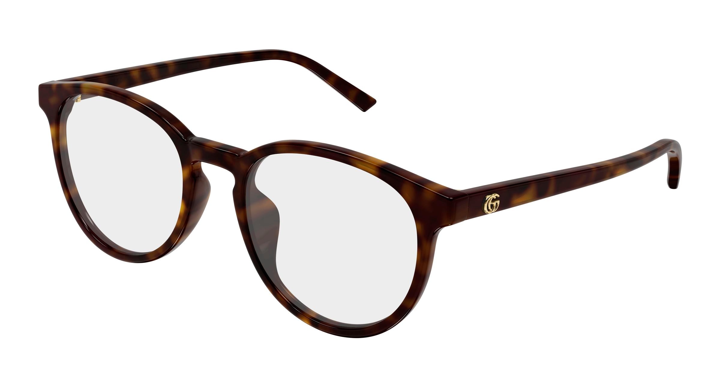 Gucci Donna Gucci GG2005OA 002 Montature da vista Acetato Havana Trasparente Rotonda
