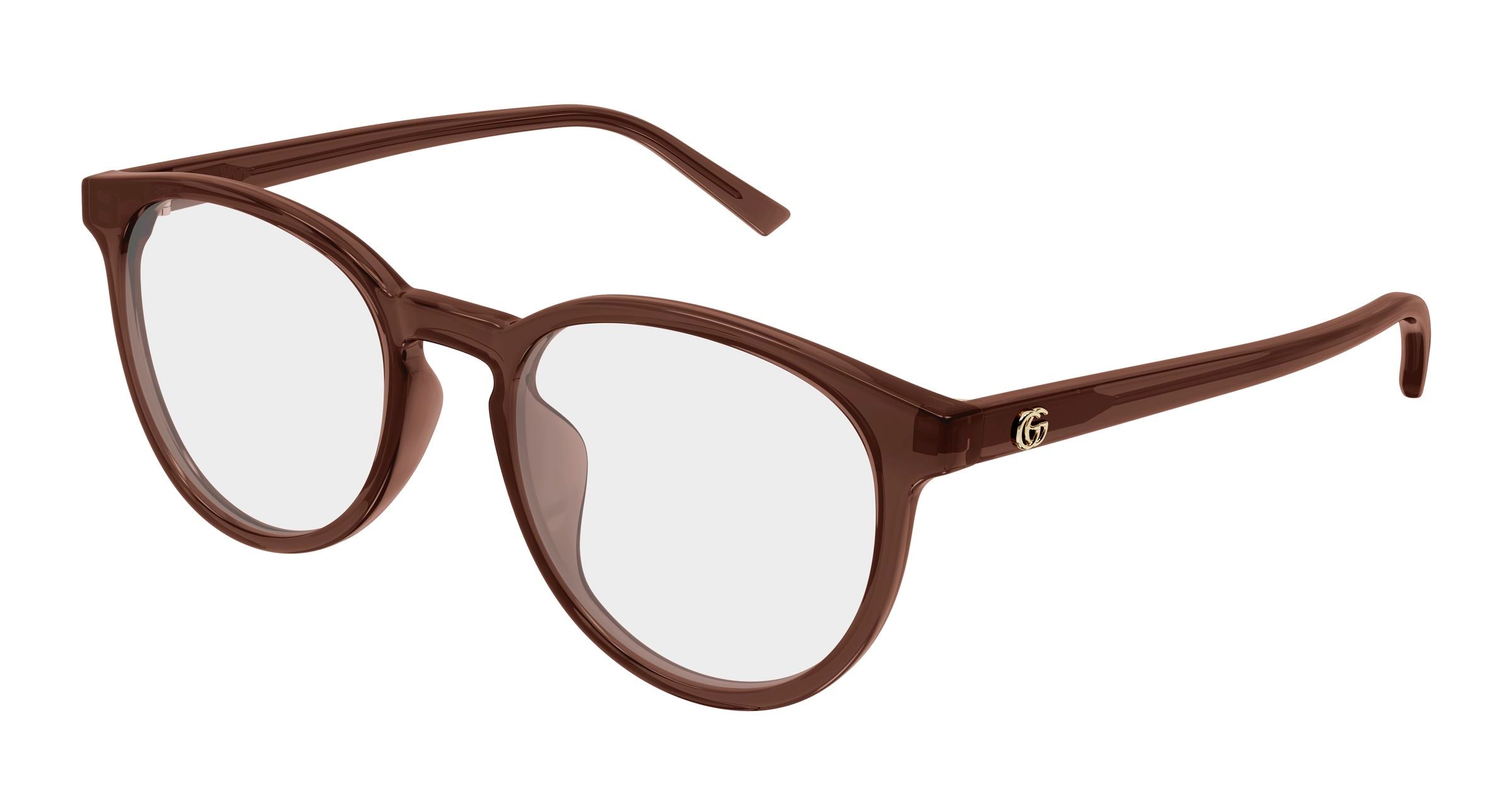 Gucci Donna Gucci GG2005OA 003 Montature da vista Acetato Marrone Trasparente Rotonda