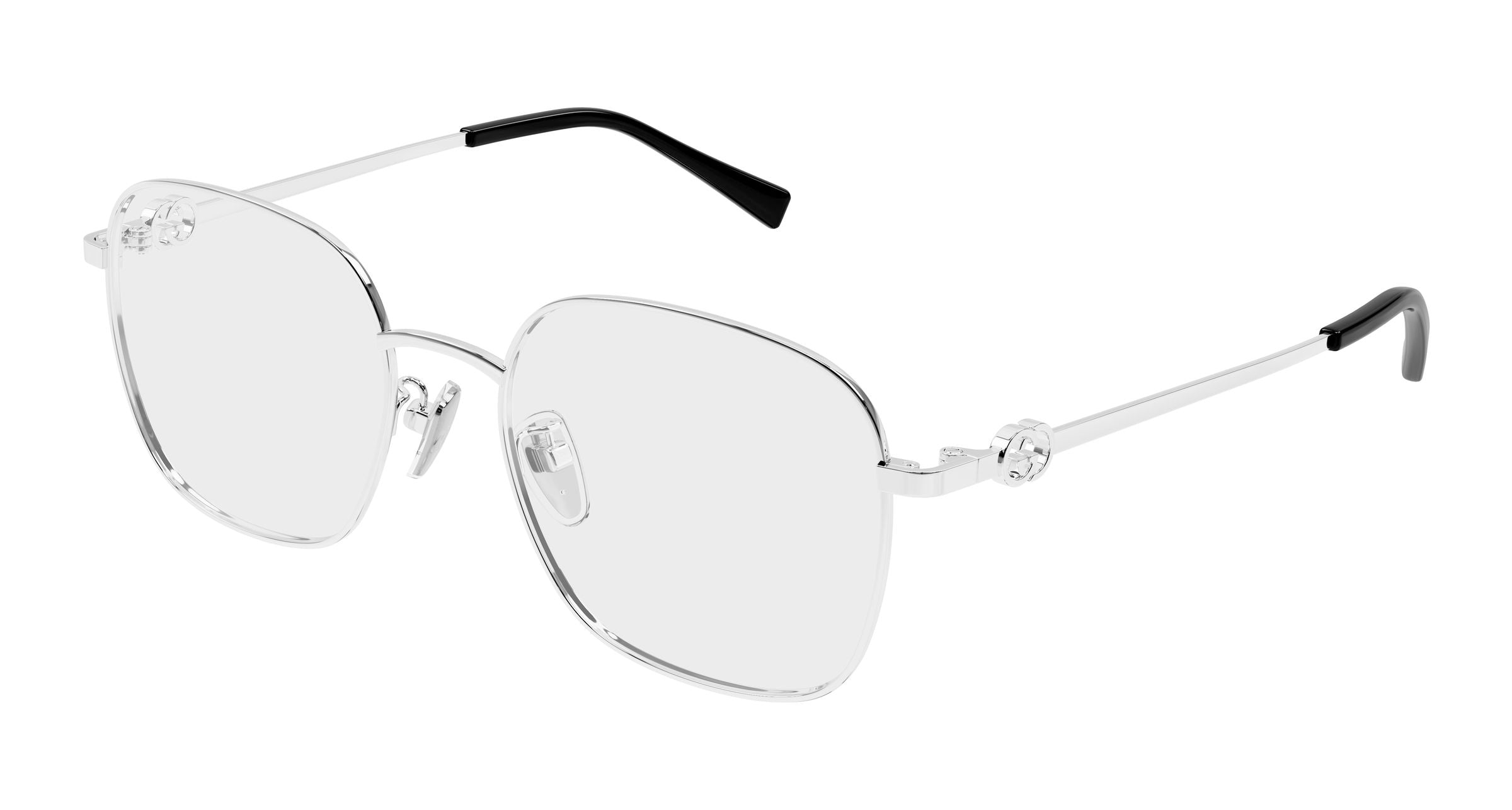Gucci Donna Gucci GG2006OA 002 Montature da vista Metallo Argento Trasparente Rotonda