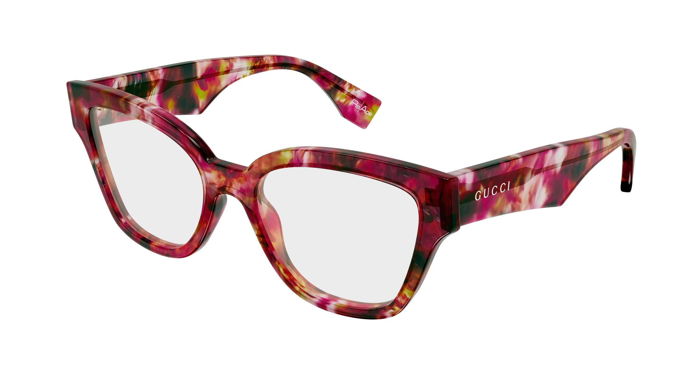 Gucci Donna Gucci GG2008O 002 Montature da vista Acetato Havana Trasparente Farfalla Gucci Donna Gucci GG2008O 002 Montature da vista Acetato Havana Trasparente Farfalla