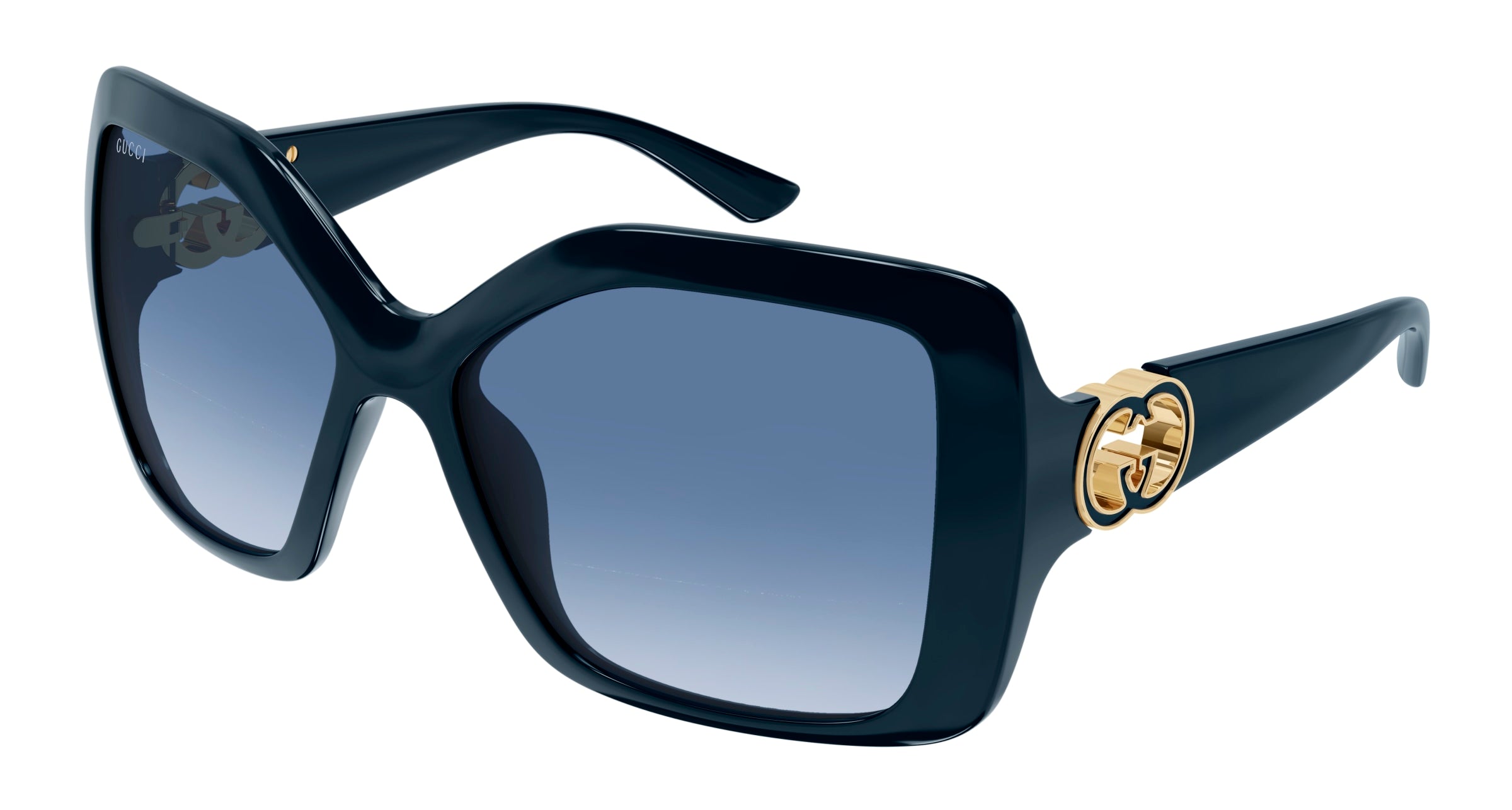 Gucci Donna Gucci GG2015S 007 Occhiali da sole Iniettato Blu Squadrata Gucci Donna Gucci GG2015S 007 Occhiali da sole Iniettato Blu Squadrata