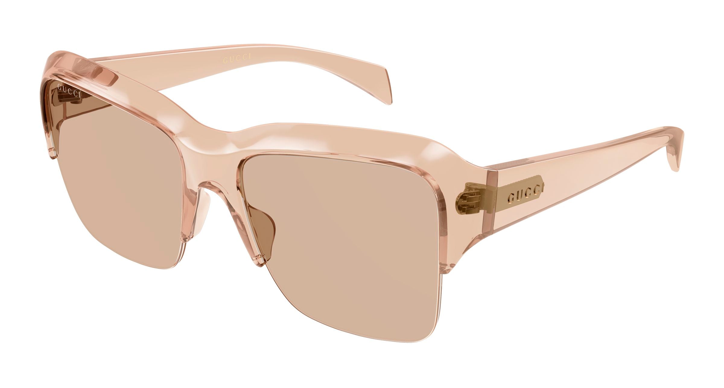 Gucci Donna Gucci GG2024S 003 Occhiali da sole Bio-iniettato Beige Rosa Pilot Gucci Donna Gucci GG2024S 003 Occhiali da sole Bio-iniettato Beige Rosa Pilot