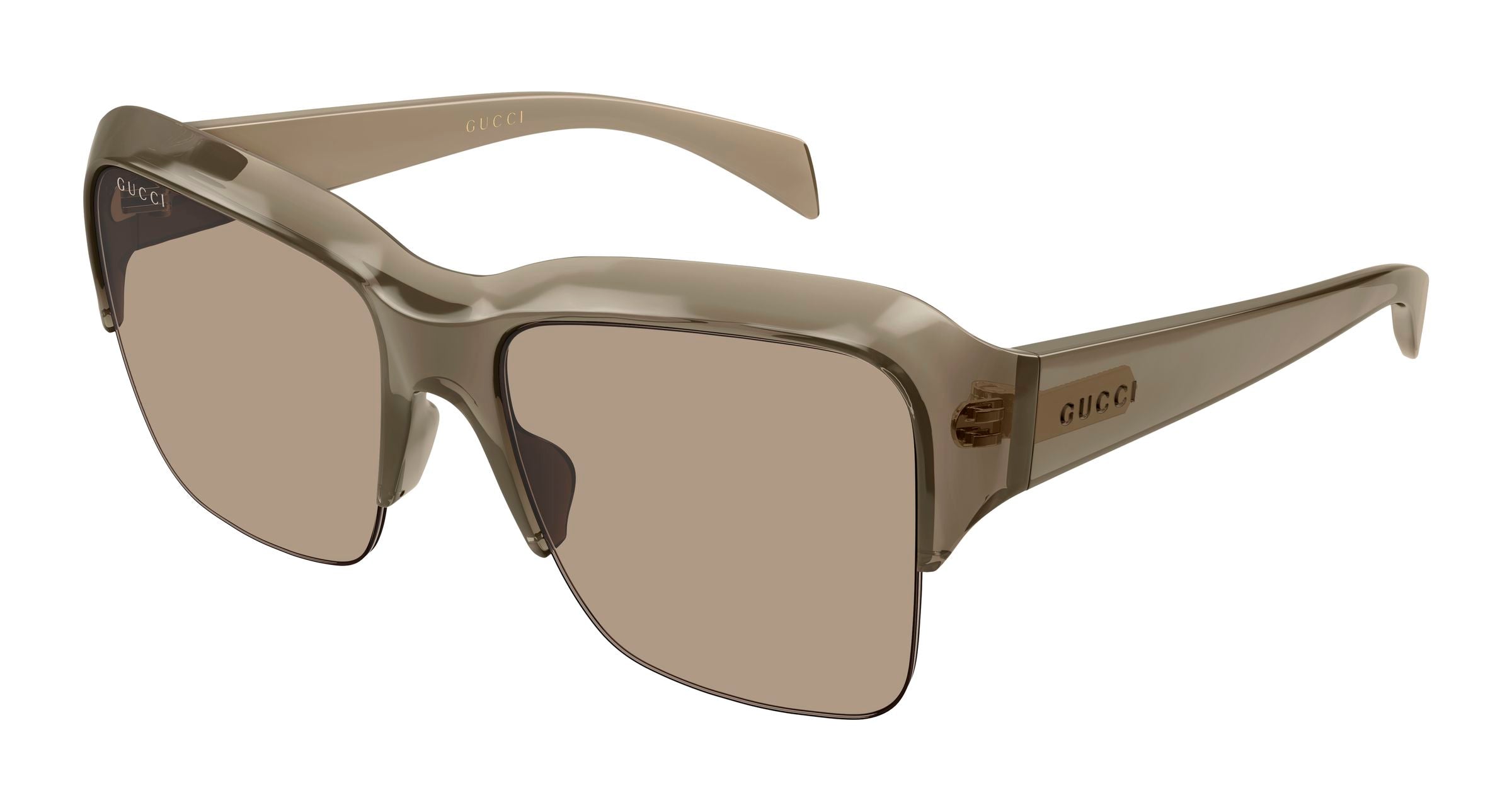 Gucci Donna Gucci GG2024S 005 Occhiali da sole Bio-iniettato Marrone Marrone Pilot Gucci Donna Gucci GG2024S 005 Occhiali da sole Bio-iniettato Marrone Marrone Pilot