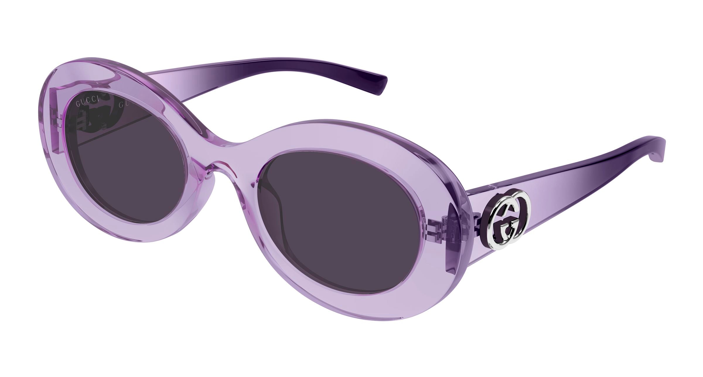 Gucci Donna Gucci GG2026S 003 Occhiali da sole Iniettato Viola Viola Rotonda Gucci Donna Gucci GG2026S 003 Occhiali da sole Iniettato Viola Viola Rotonda