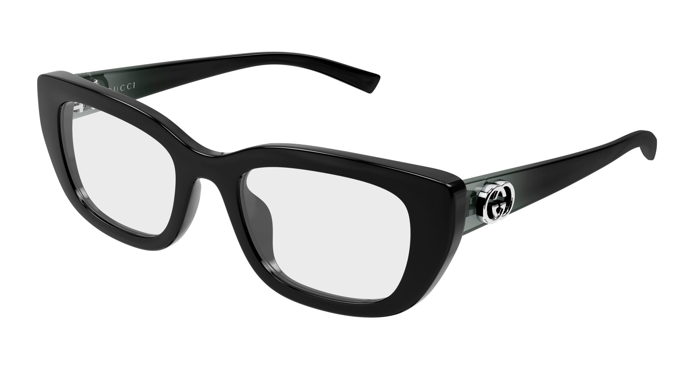 Gucci Donna Gucci GG2027O 001 Montature da vista Iniettato Nero Trasparente Cat Eye Gucci Donna Gucci GG2027O 001 Montature da vista Iniettato Nero Trasparente Cat Eye