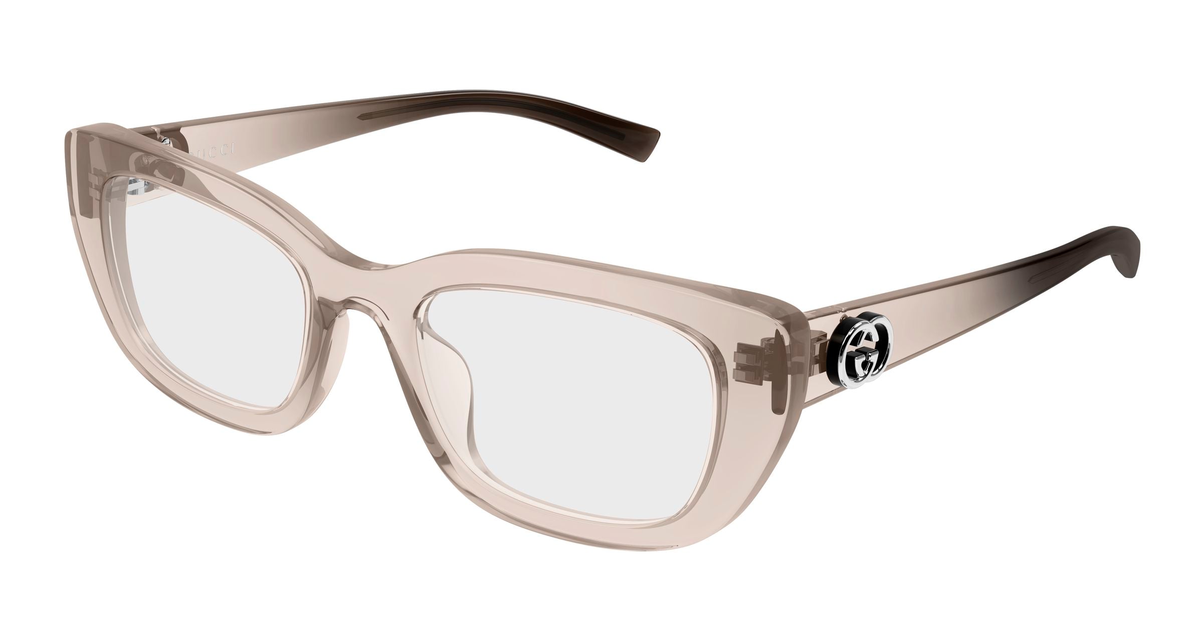Gucci Donna Gucci GG2027O 004 Montature da vista Iniettato Marrone Trasparente Cat Eye Gucci Donna Gucci GG2027O 004 Montature da vista Iniettato Marrone Trasparente Cat Eye
