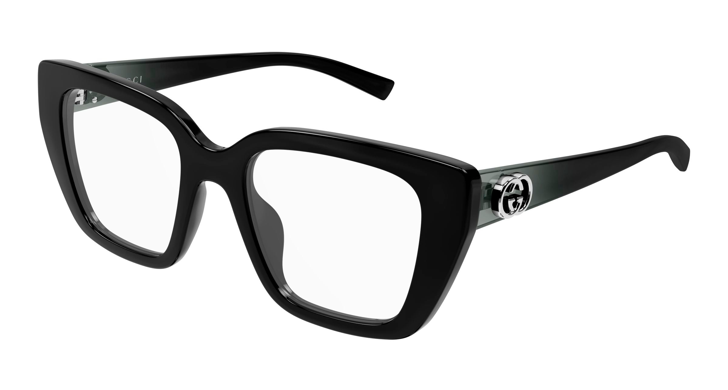 Gucci Donna Gucci GG2028O 001 Montature da vista Iniettato Nero Trasparente Cat Eye Gucci Donna Gucci GG2028O 001 Montature da vista Iniettato Nero Trasparente Cat Eye