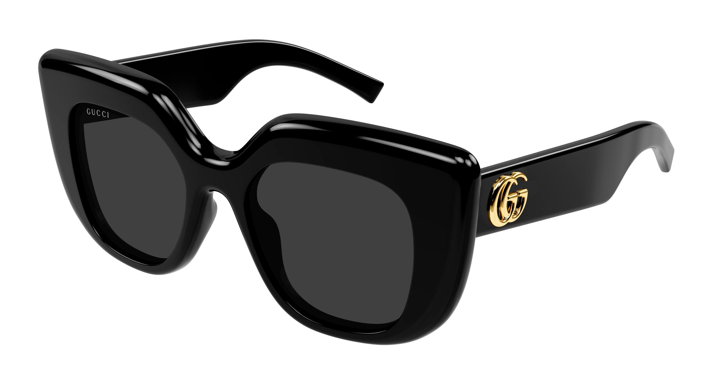 Gucci Donna Gucci GG2030S 001 Occhiali da sole Acetato Nero Grigio Squadrata
