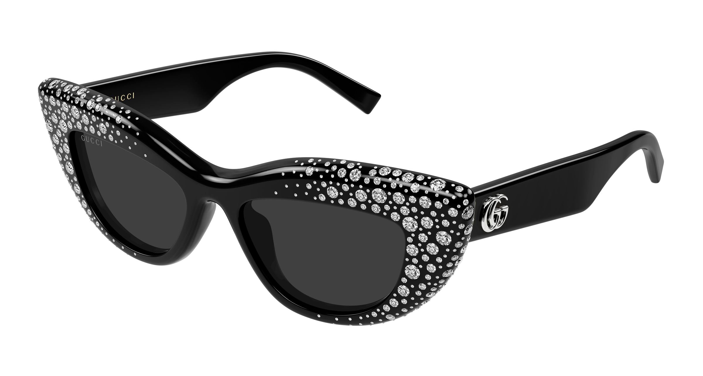 Gucci Donna Gucci GG2031S 005 Occhiali da sole Acetato Nero Grigio Cat Eye