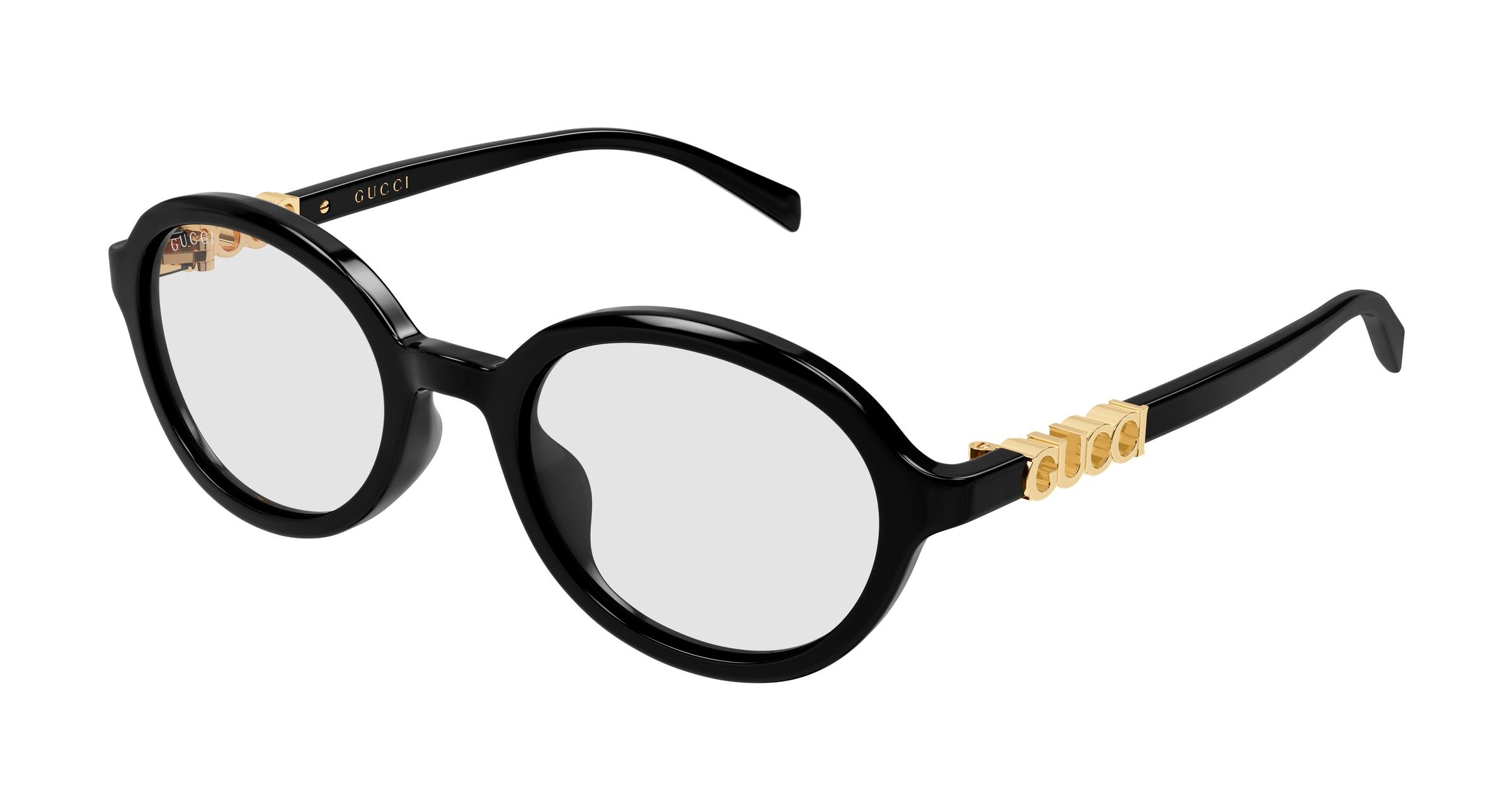 Gucci Donna Gucci GG2033SA 005 Occhiali da sole Acetato Nero Trasparente Rotonda Gucci Donna Gucci GG2033SA 005 Occhiali da sole Acetato Nero Trasparente Rotonda