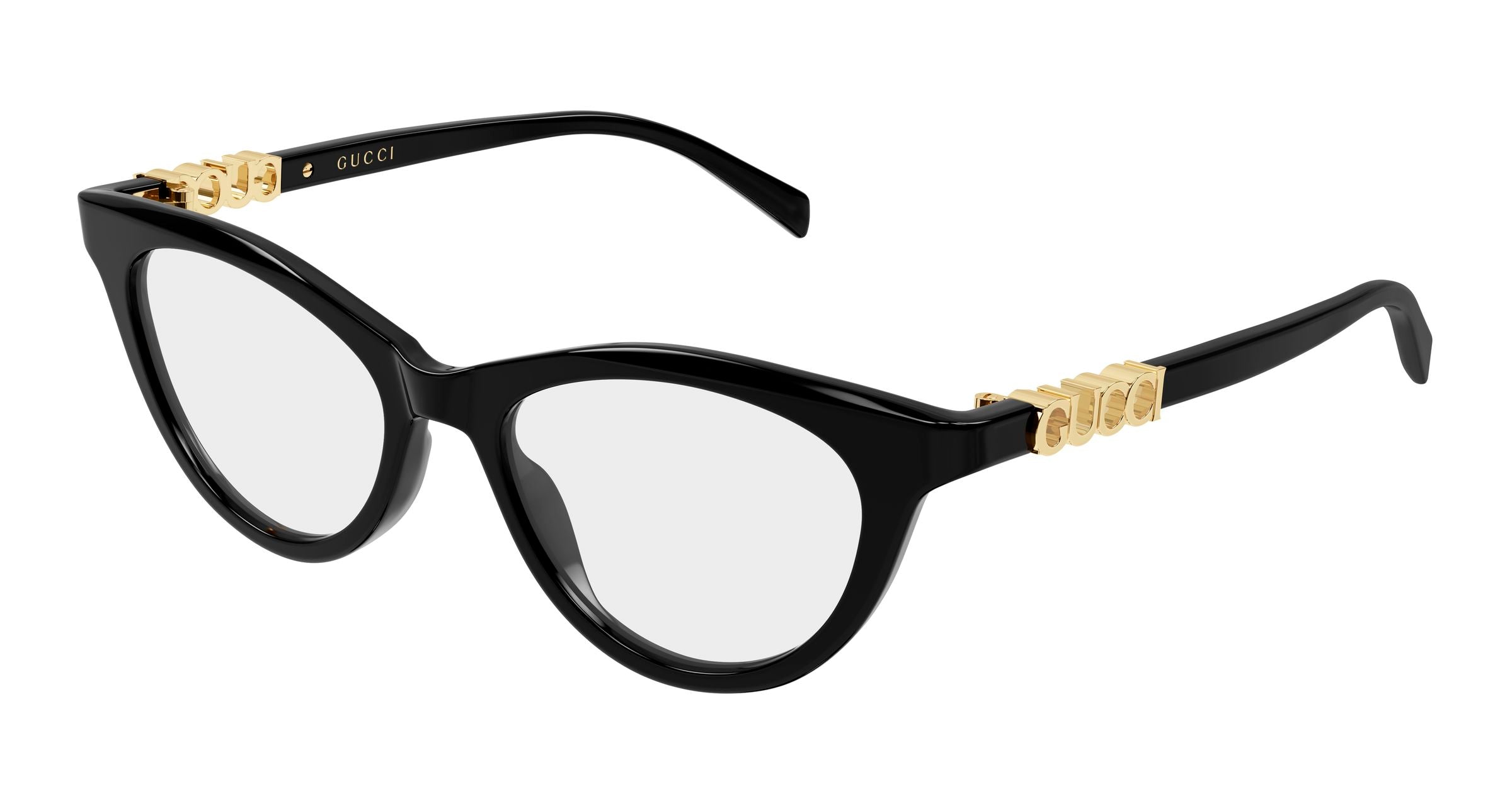 Gucci Donna Gucci GG2034O 001 Montature da vista Acetato Nero Trasparente Cat Eye Gucci Donna Gucci GG2034O 001 Montature da vista Acetato Nero Trasparente Cat Eye