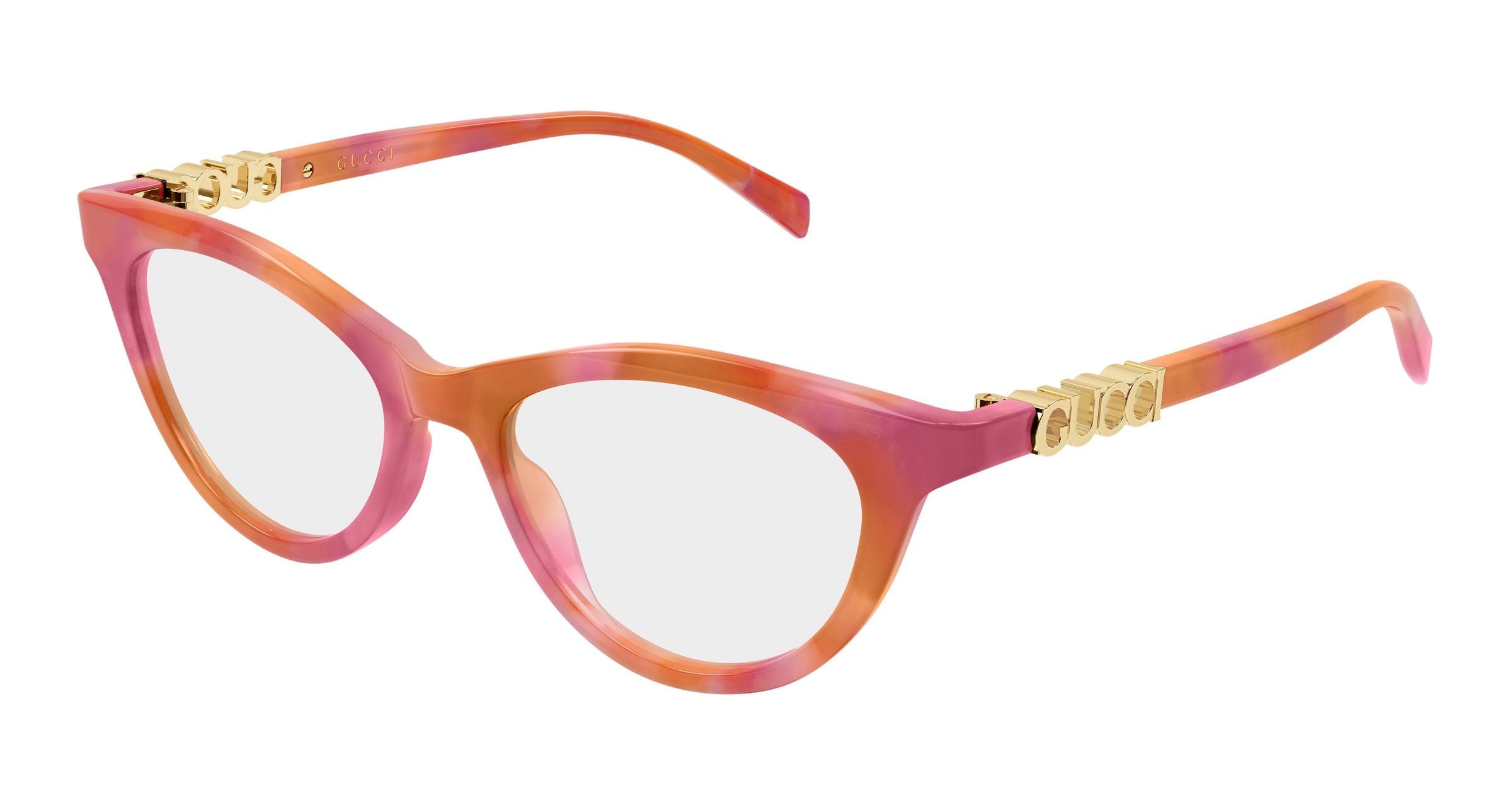 Gucci Donna Gucci GG2034O 004 Montature da vista Acetato Havana Trasparente Cat Eye Gucci Donna Gucci GG2034O 004 Montature da vista Acetato Havana Trasparente Cat Eye