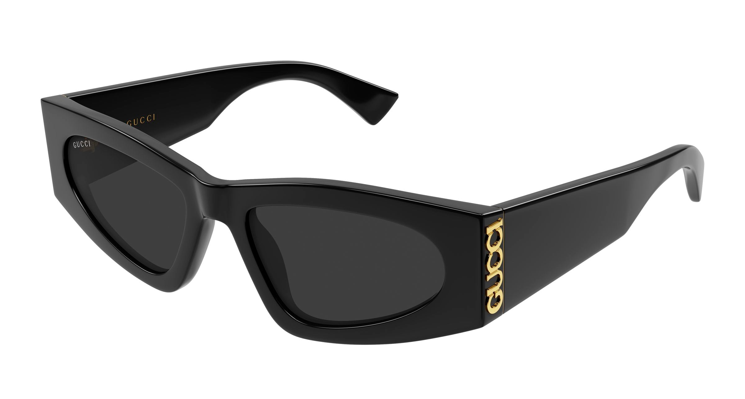 Gucci Donna Gucci GG2040S 001 Occhiali da sole Acetato Nero Grigio Cat Eye