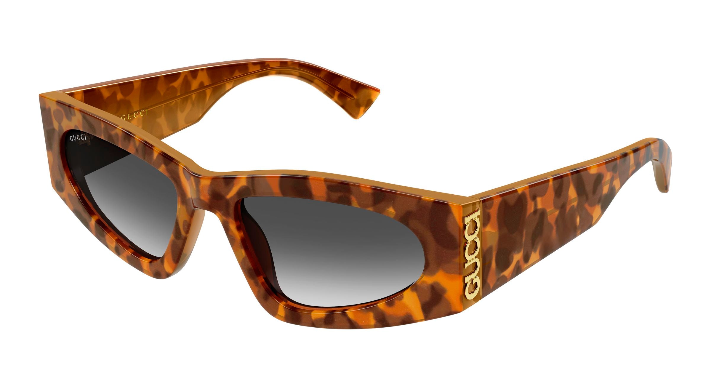 Gucci Donna Gucci GG2040S 004 Occhiali da sole Acetato Havana Grigio Cat Eye