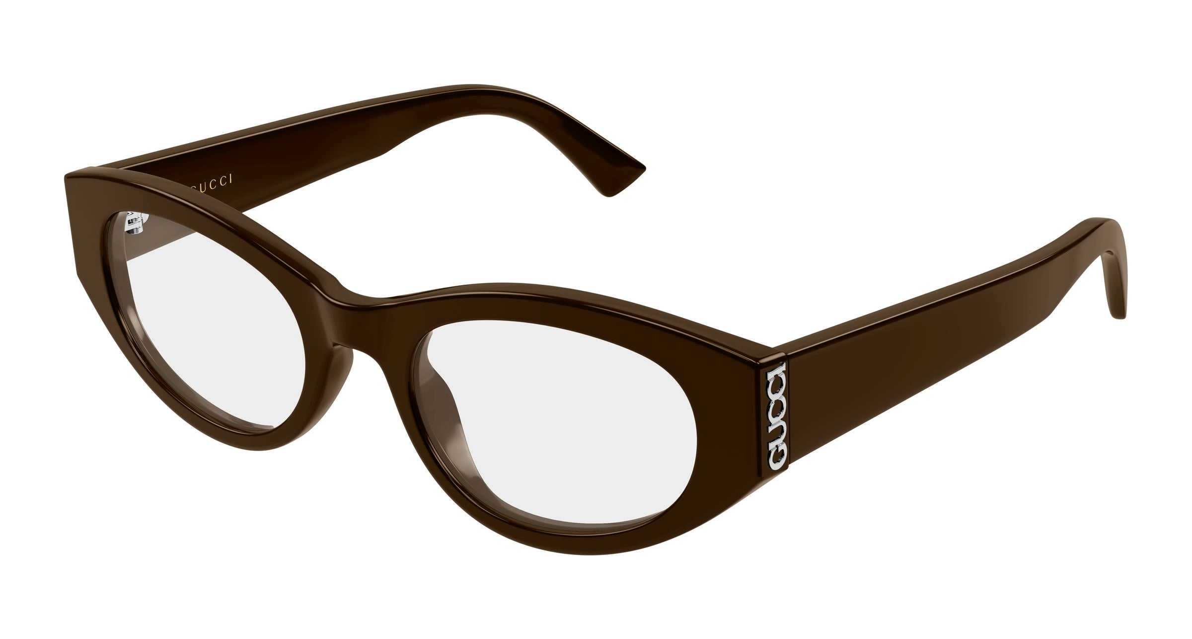 Gucci Donna Gucci GG2041O 003 Montature da vista Acetato Marrone Trasparente Rotonda Gucci Donna Gucci GG2041O 003 Montature da vista Acetato Marrone Trasparente Rotonda