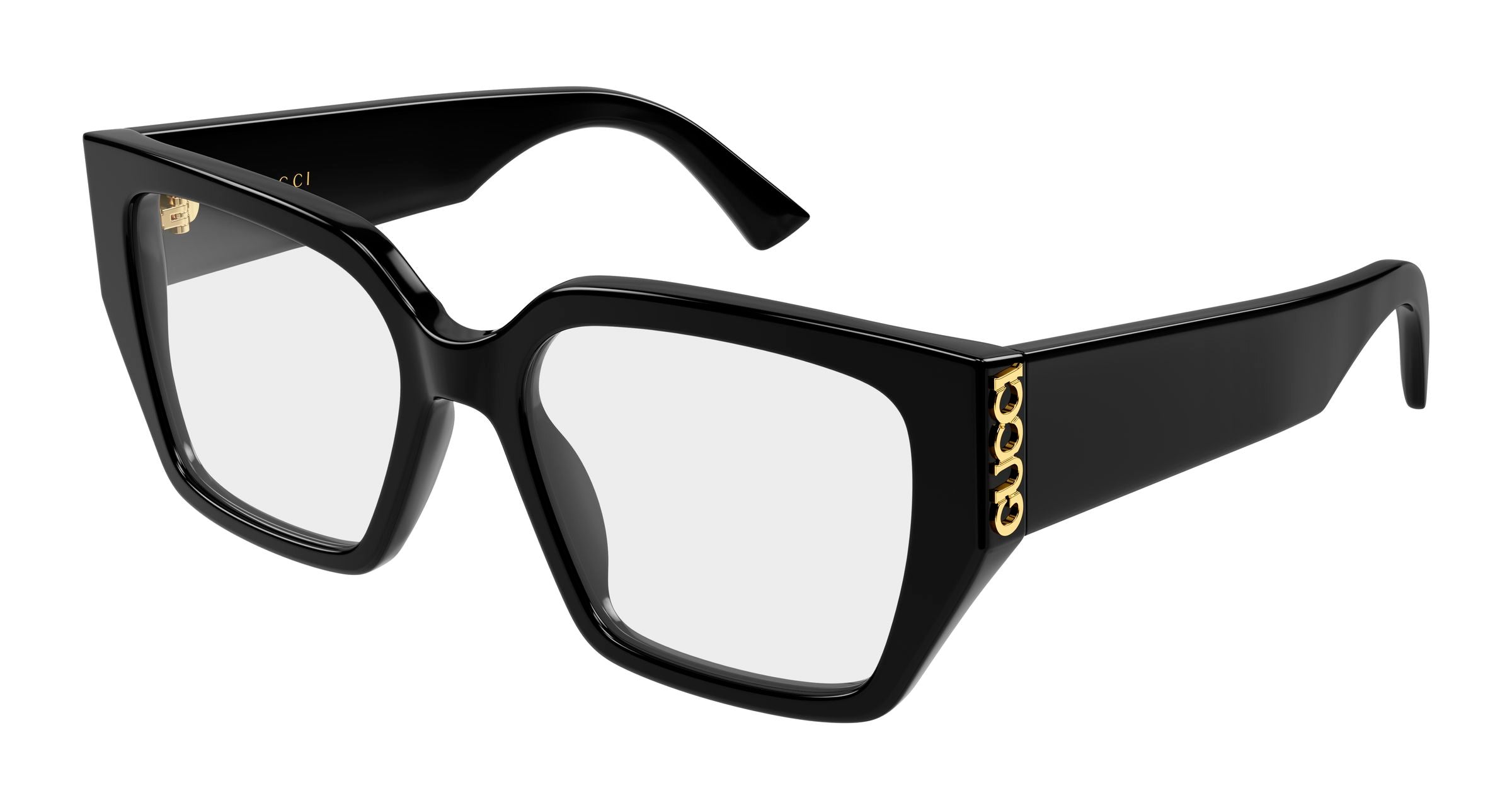 Gucci Donna Gucci GG2042O 001 Montature da vista Acetato Nero Trasparente Farfalla Gucci Donna Gucci GG2042O 001 Montature da vista Acetato Nero Trasparente Farfalla
