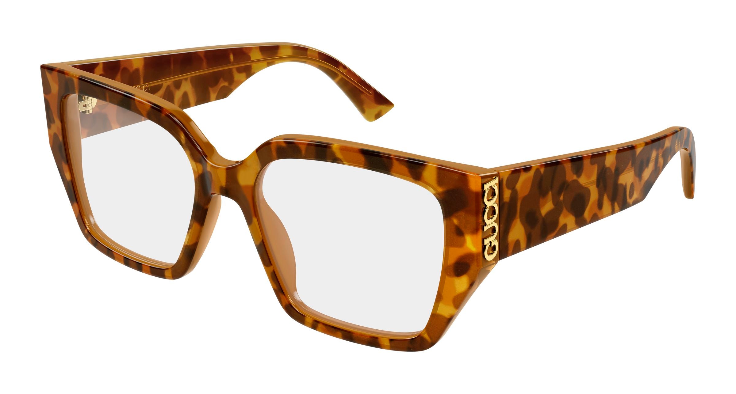 Gucci Donna Gucci GG2042O 004 Montature da vista Acetato Havana Trasparente Farfalla Gucci Donna Gucci GG2042O 004 Montature da vista Acetato Havana Trasparente Farfalla