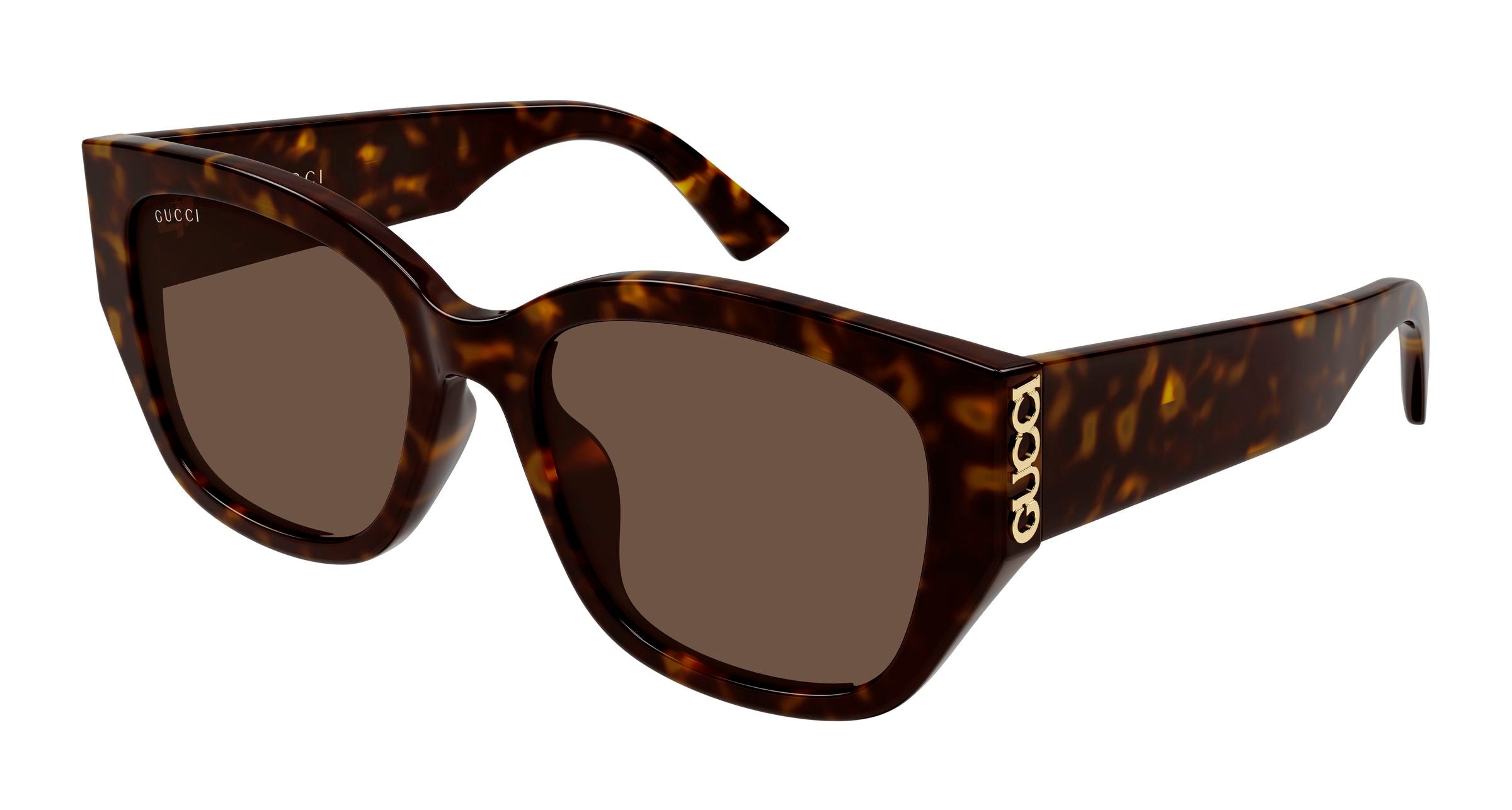 Gucci Donna Gucci GG2043SA 002 Occhiali da sole Acetato Havana Marrone Rotonda