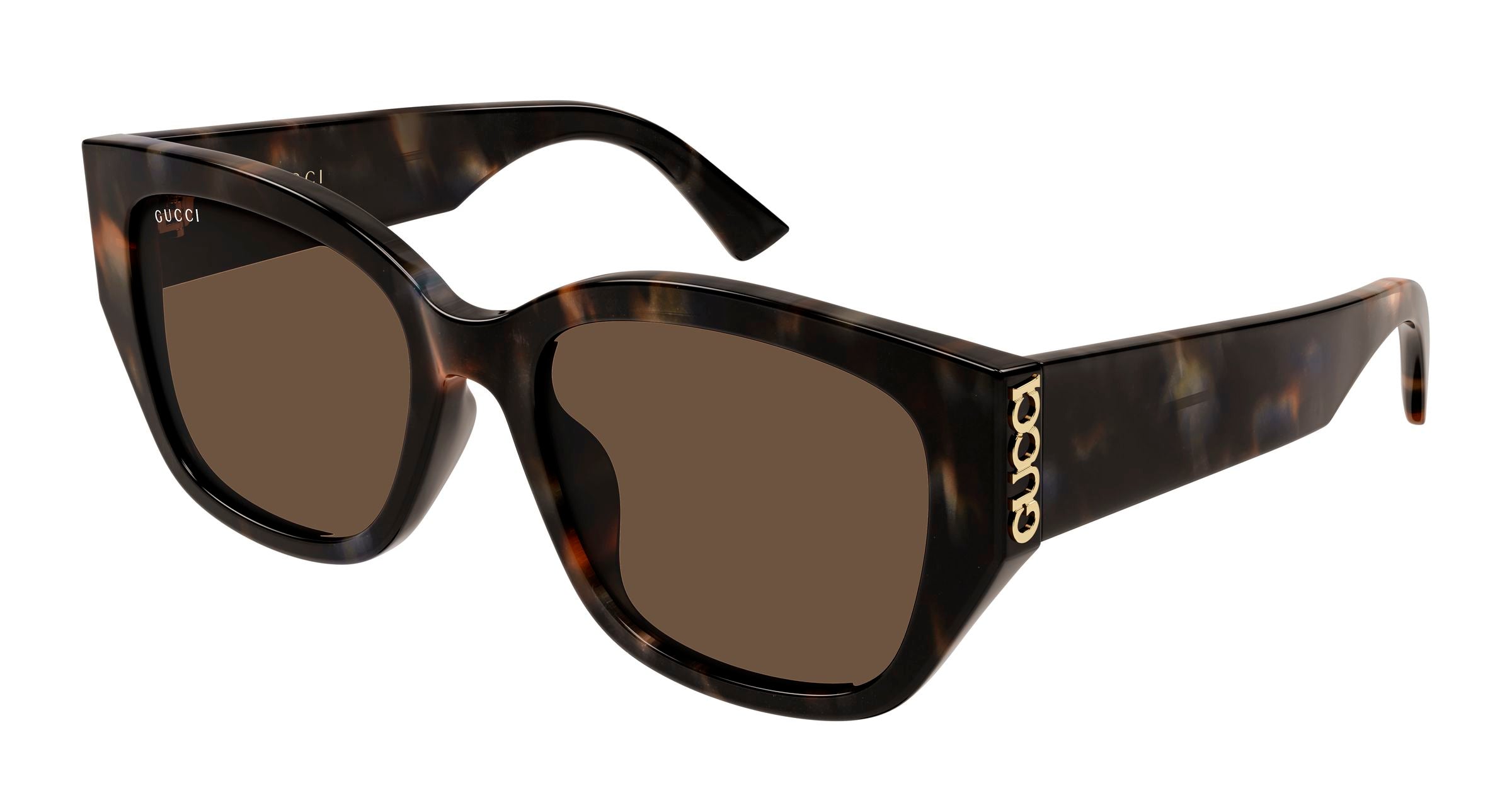 Gucci Donna Gucci GG2043SA 003 Occhiali da sole Acetato Havana Marrone Rotonda