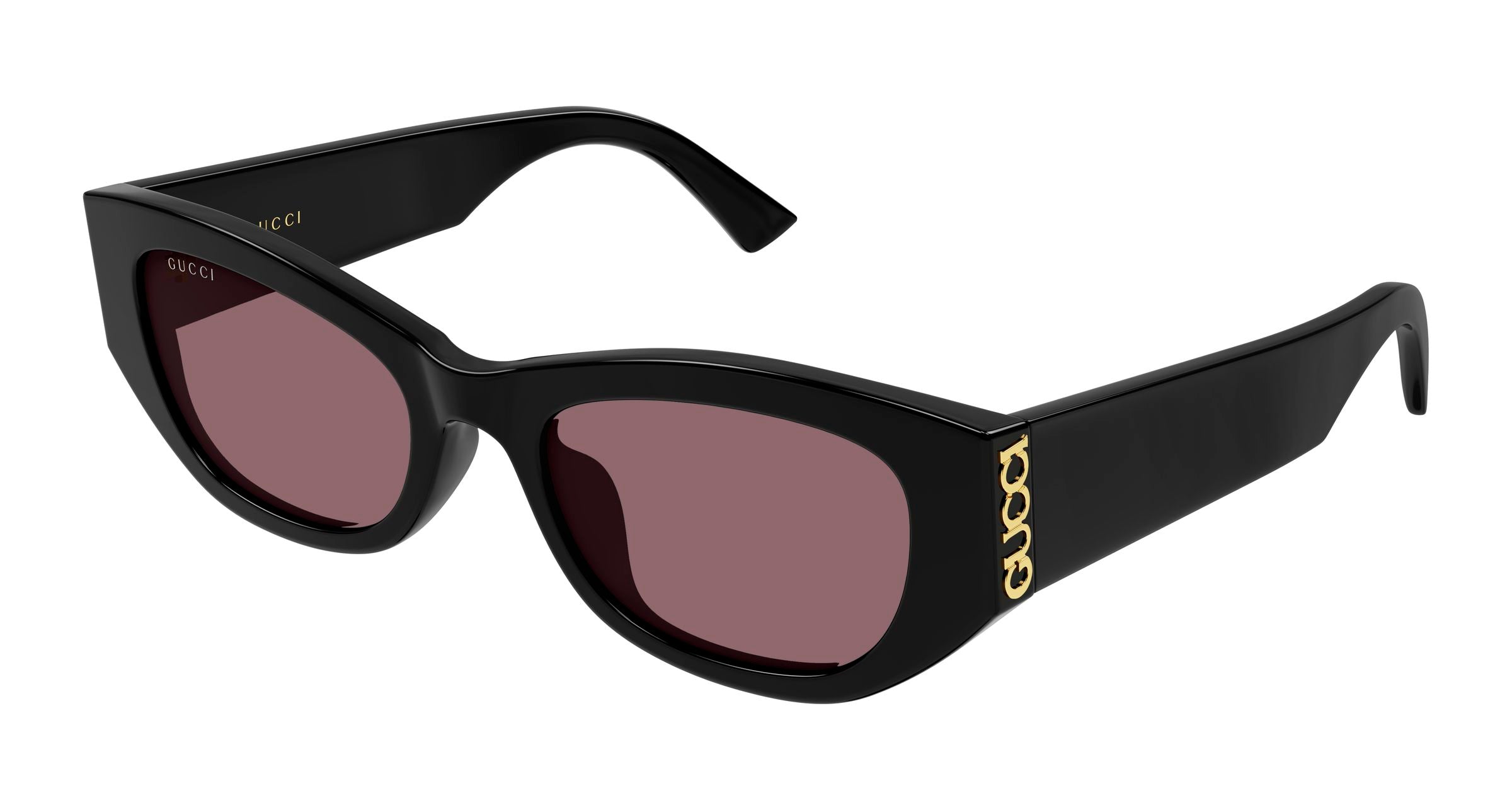 Gucci Donna Gucci GG2044SA 003 Occhiali da sole Acetato Nero Rosso Cat Eye