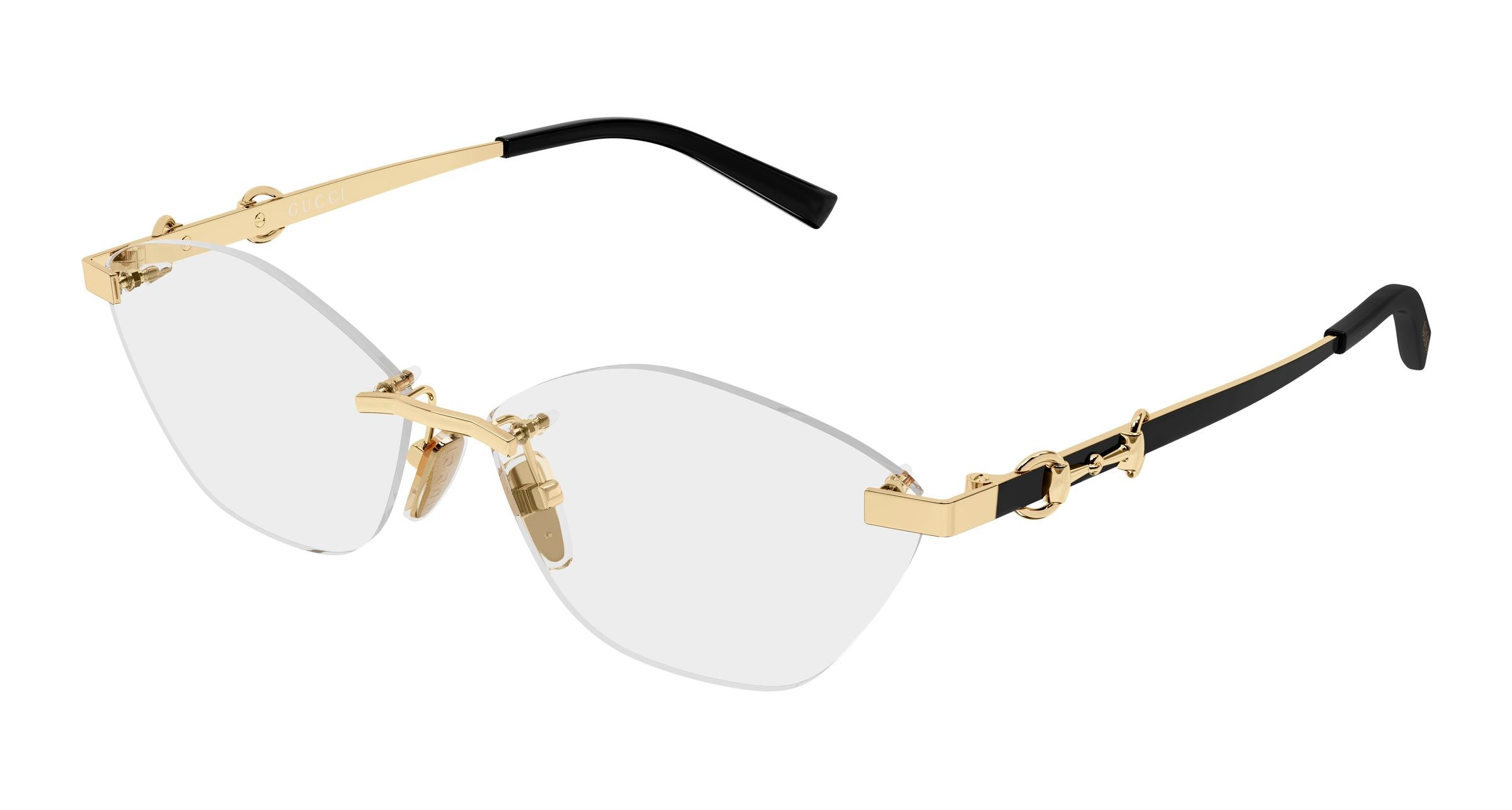 Gucci Donna Gucci GG2050O 001 Montature da vista Metallo Oro Trasparente Cat Eye Gucci Donna Gucci GG2050O 001 Montature da vista Metallo Oro Trasparente Cat Eye
