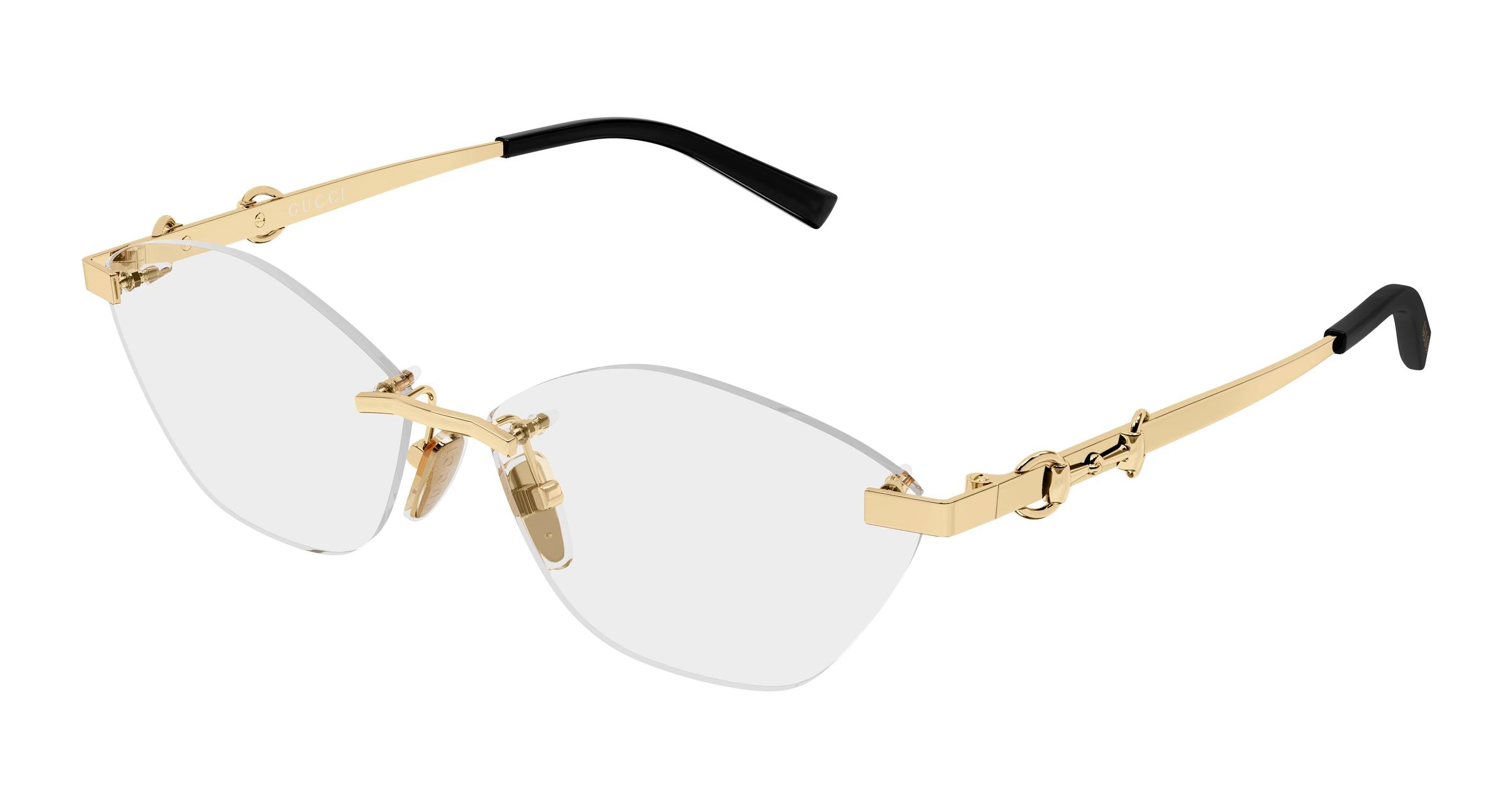 Gucci Donna Gucci GG2050O 002 Montature da vista Metallo Oro Trasparente Cat Eye Gucci Donna Gucci GG2050O 002 Montature da vista Metallo Oro Trasparente Cat Eye