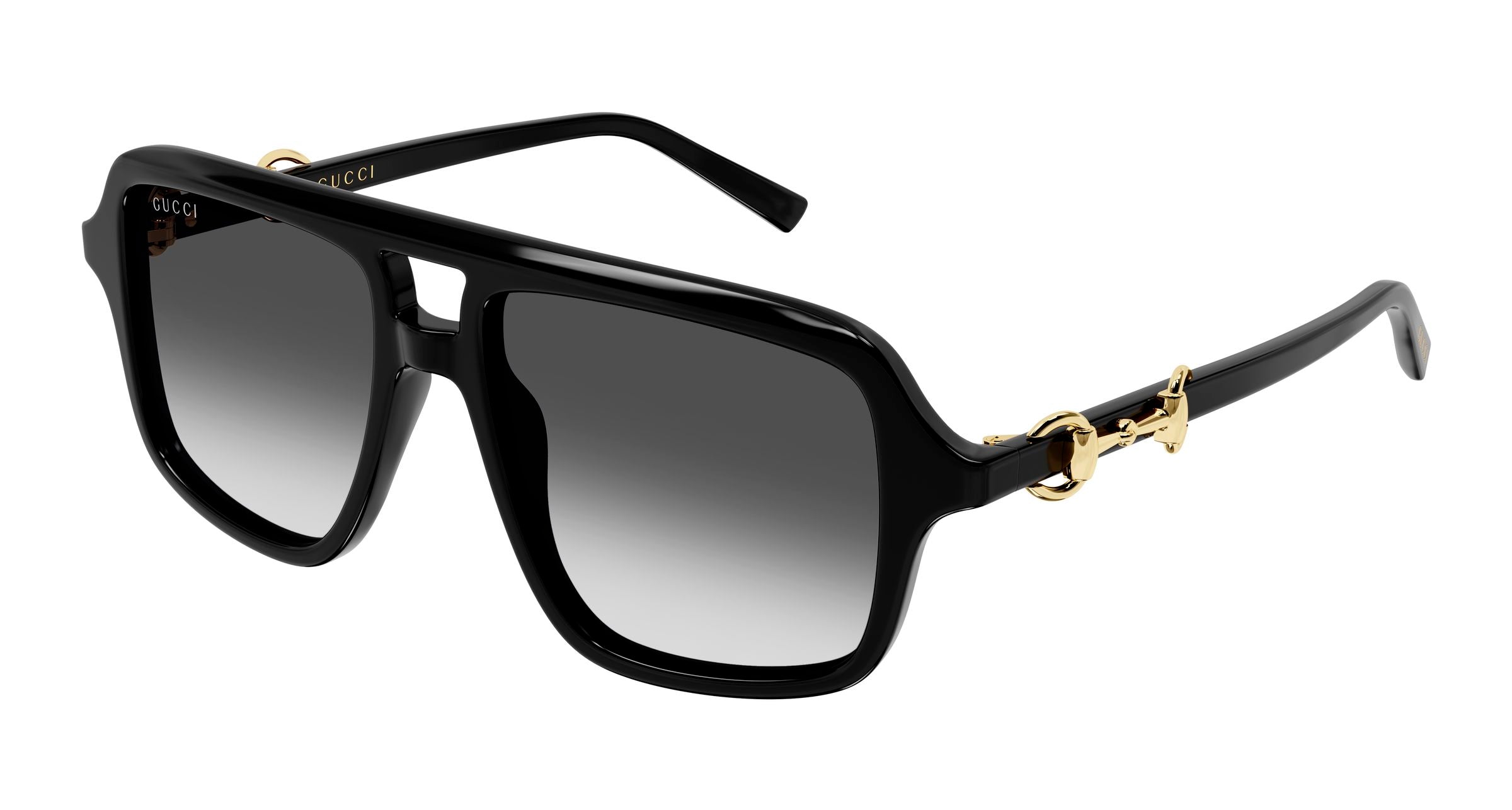 Gucci Donna Gucci GG2052S 001 Occhiali da sole Acetato Nero Grigio Pilot Gucci Donna Gucci GG2052S 001 Occhiali da sole Acetato Nero Grigio Pilot