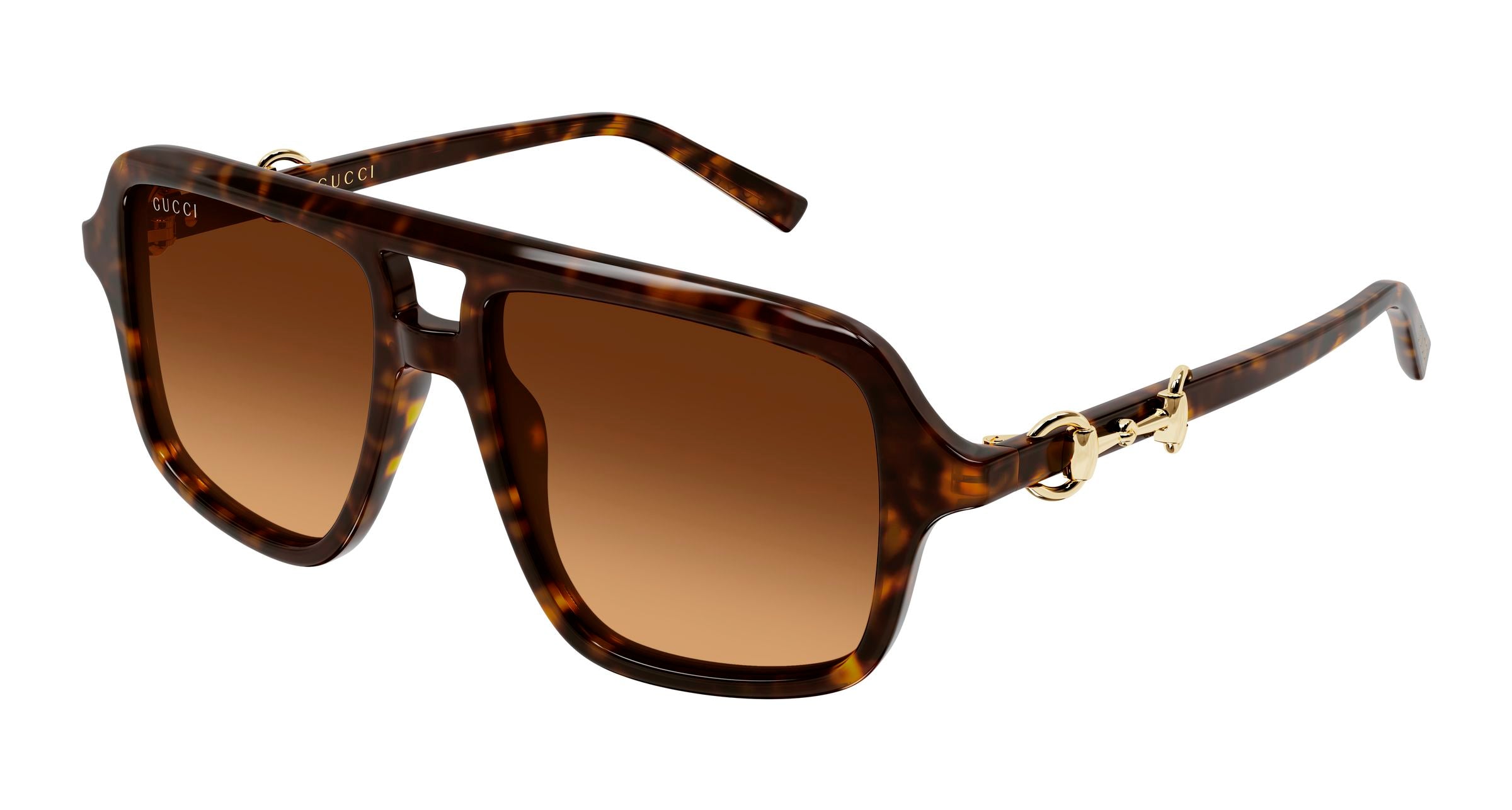 Gucci Donna Gucci GG2052S 002 Occhiali da sole Acetato Havana Marrone Pilot
