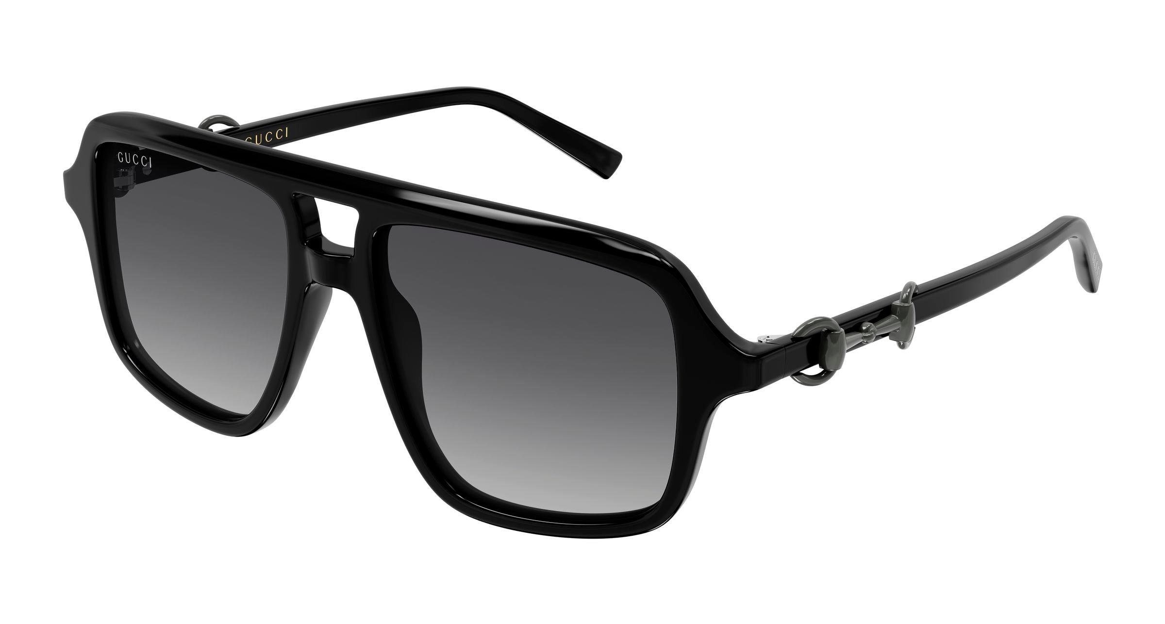 Gucci Donna Gucci GG2052S 011 Occhiali da sole Acetato Nero Grigio Pilot Gucci Donna Gucci GG2052S 011 Occhiali da sole Acetato Nero Grigio Pilot