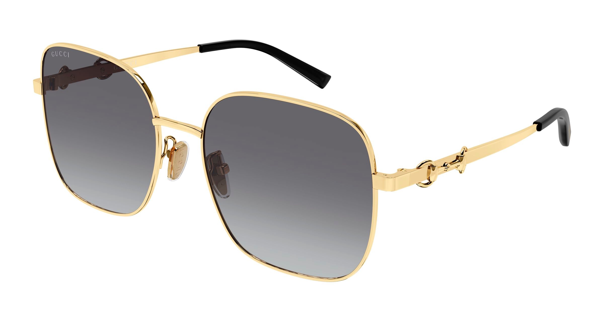 Gucci Donna Gucci GG2053S 002 Occhiali da sole Metallo Oro Grigio Squadrata Gucci Donna Gucci GG2053S 002 Occhiali da sole Metallo Oro Grigio Squadrata