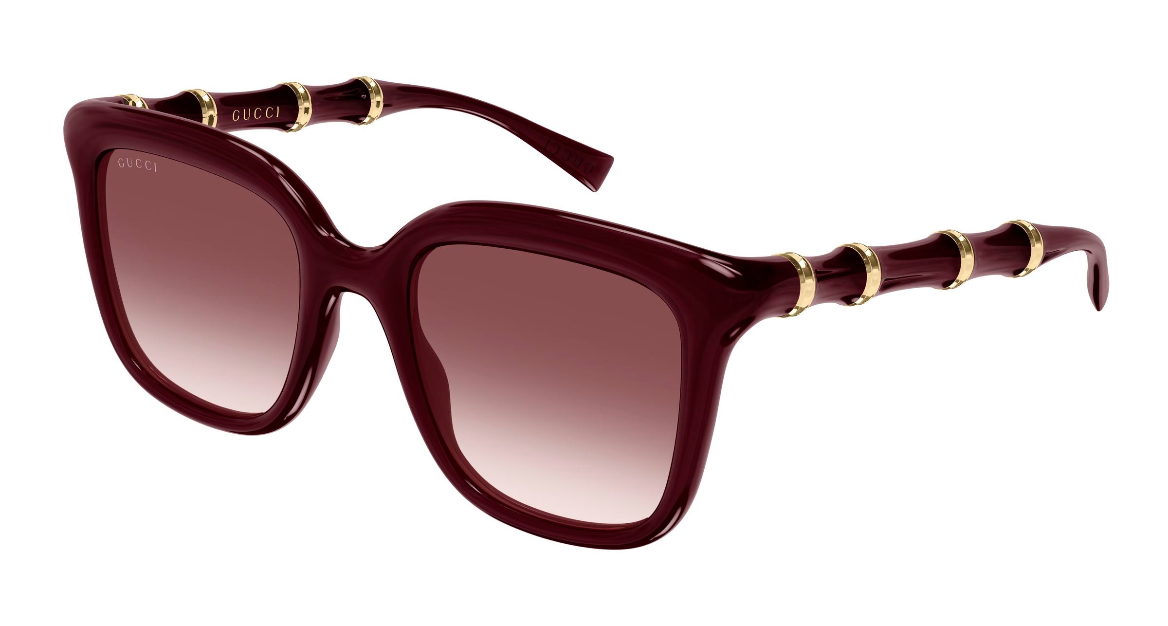 Gucci Donna Gucci GG2058S 003 Occhiali da sole Iniettato Rosso Rosso Squadrata